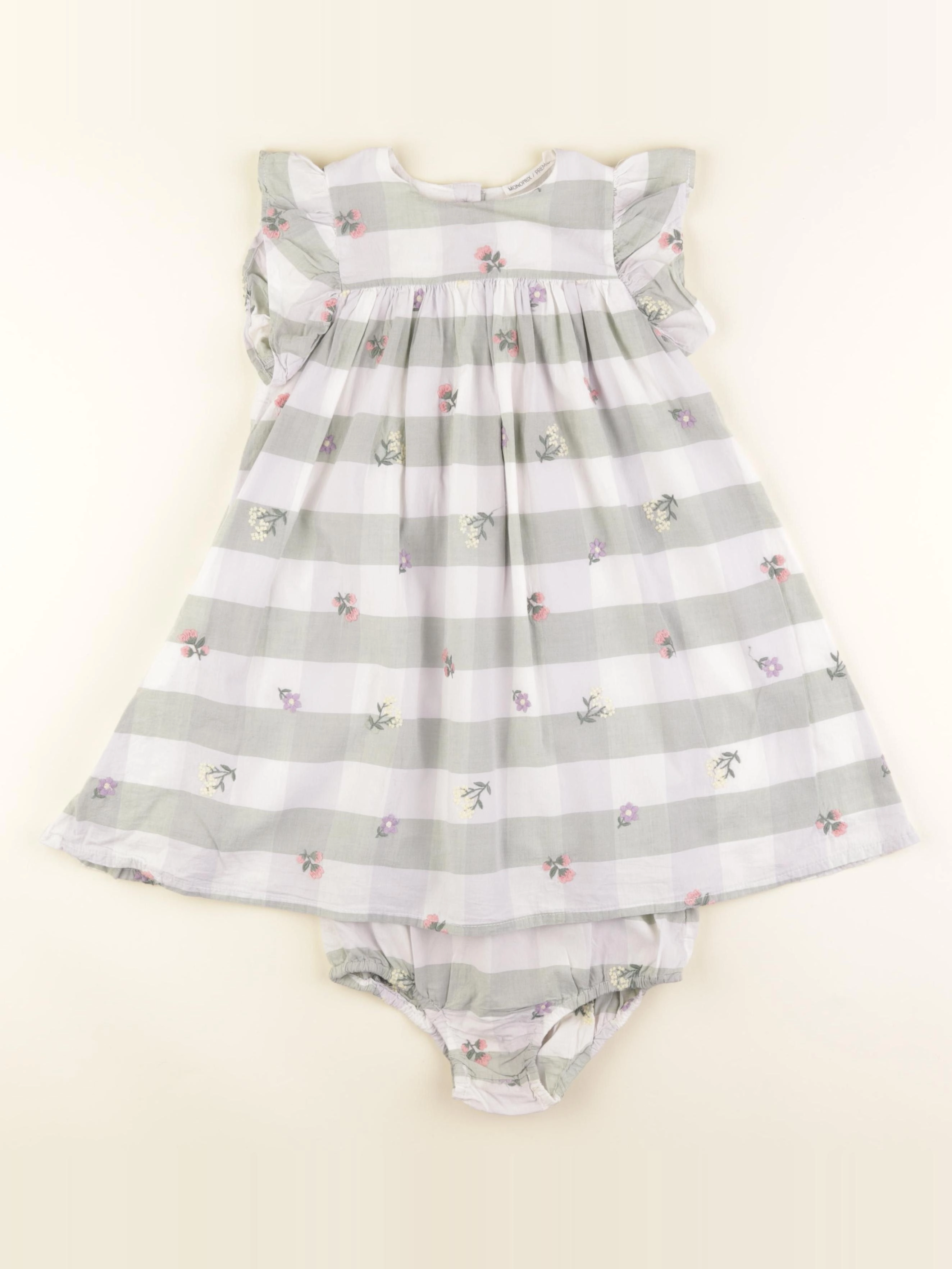 Monoprix - robe vert - 36 mois