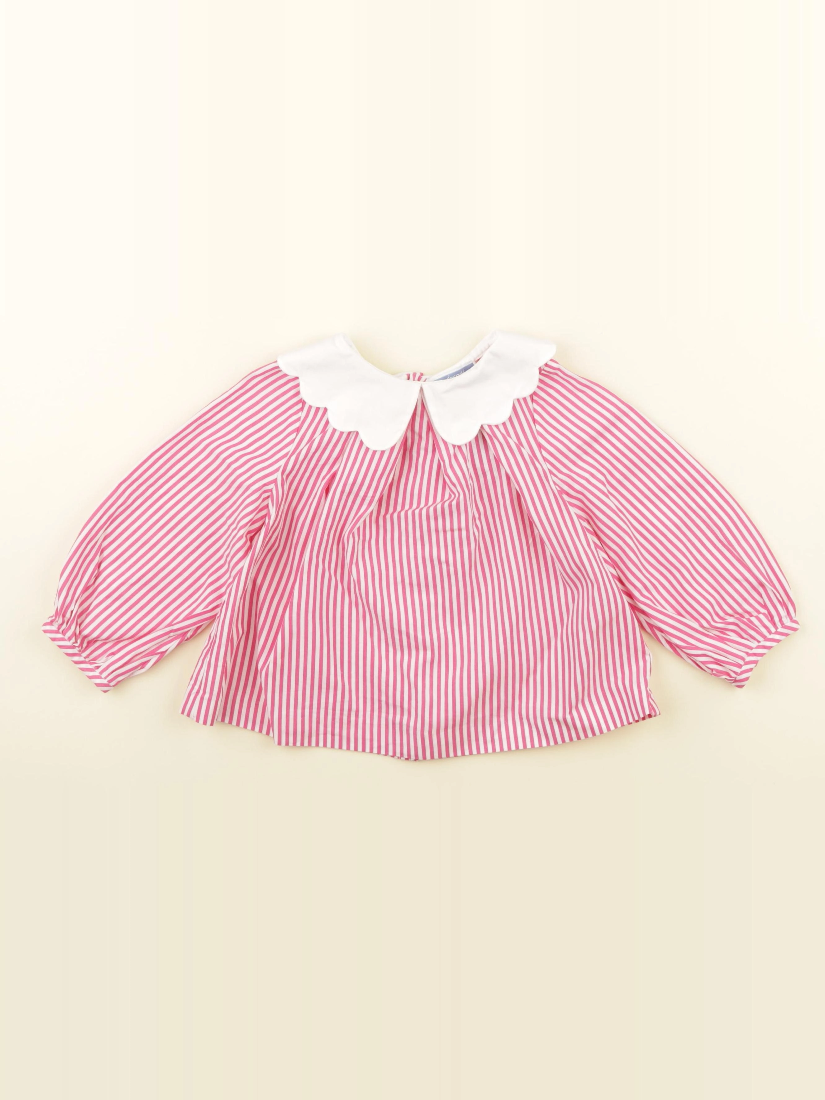 Jacadi - blouse blanc, rose - 24 mois
