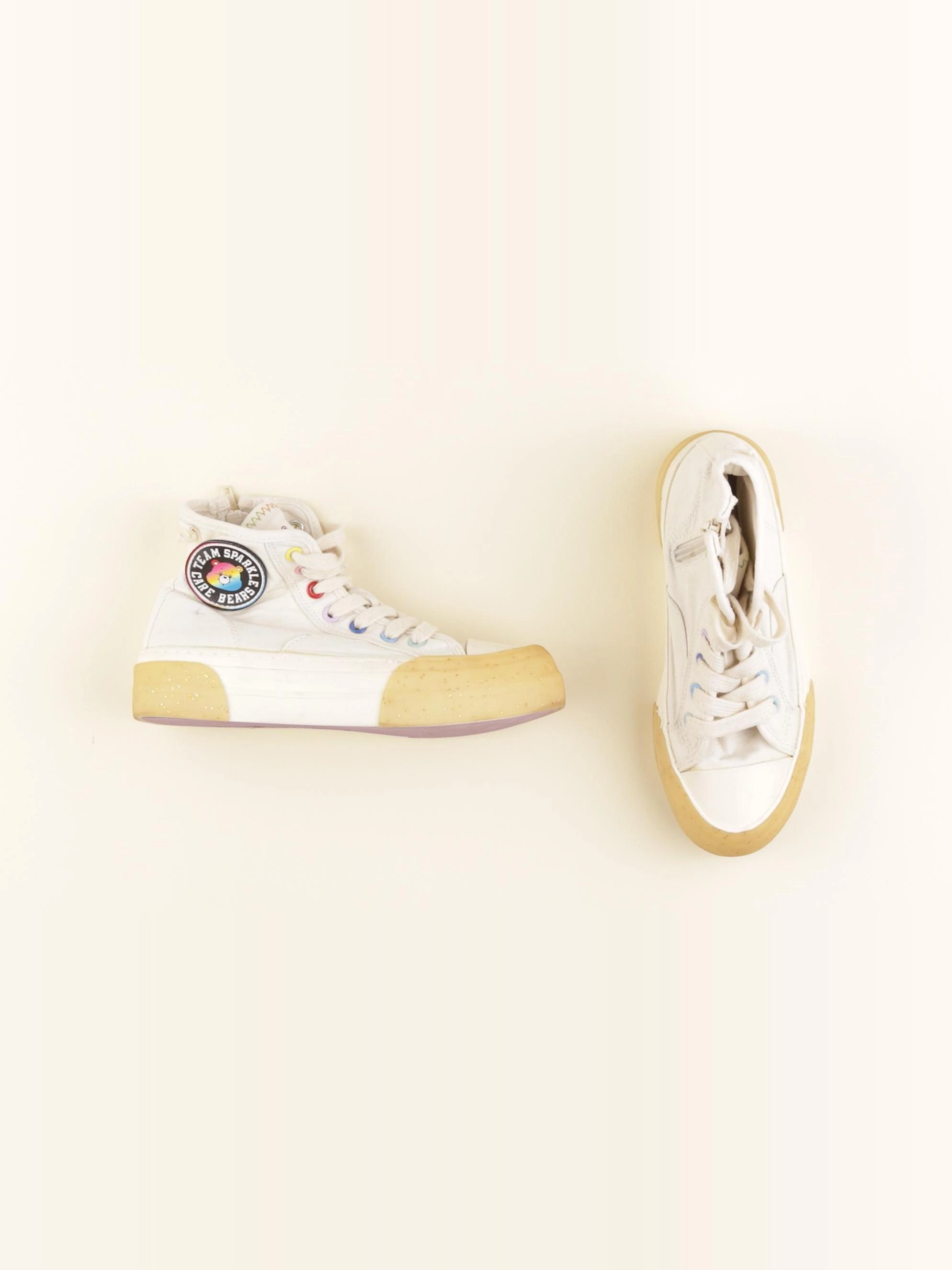 Zara - tennis à scratch/ lacets blanc - pointure 32