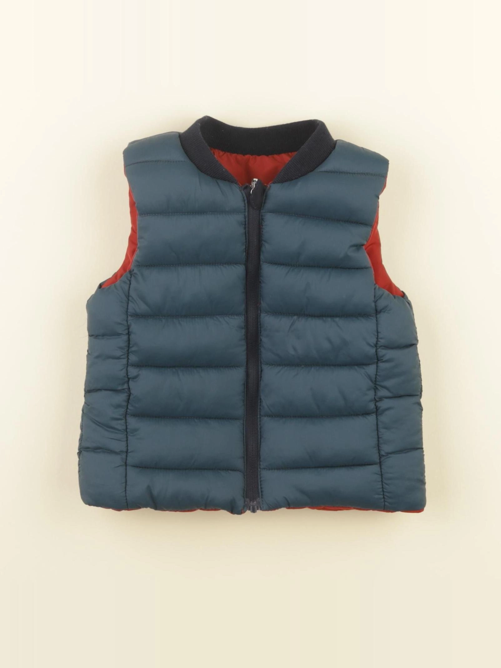 Jacadi - doudoune rouge, bleu - 6 mois