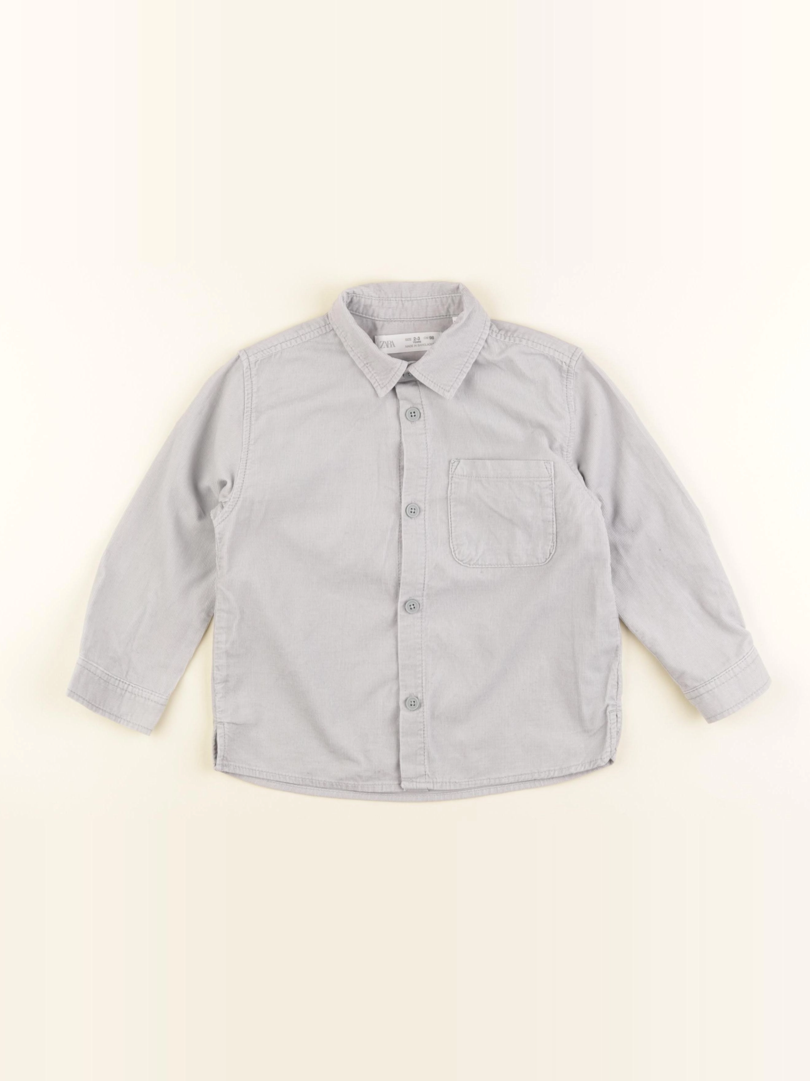 Zara - chemise gris - 2/3 ans