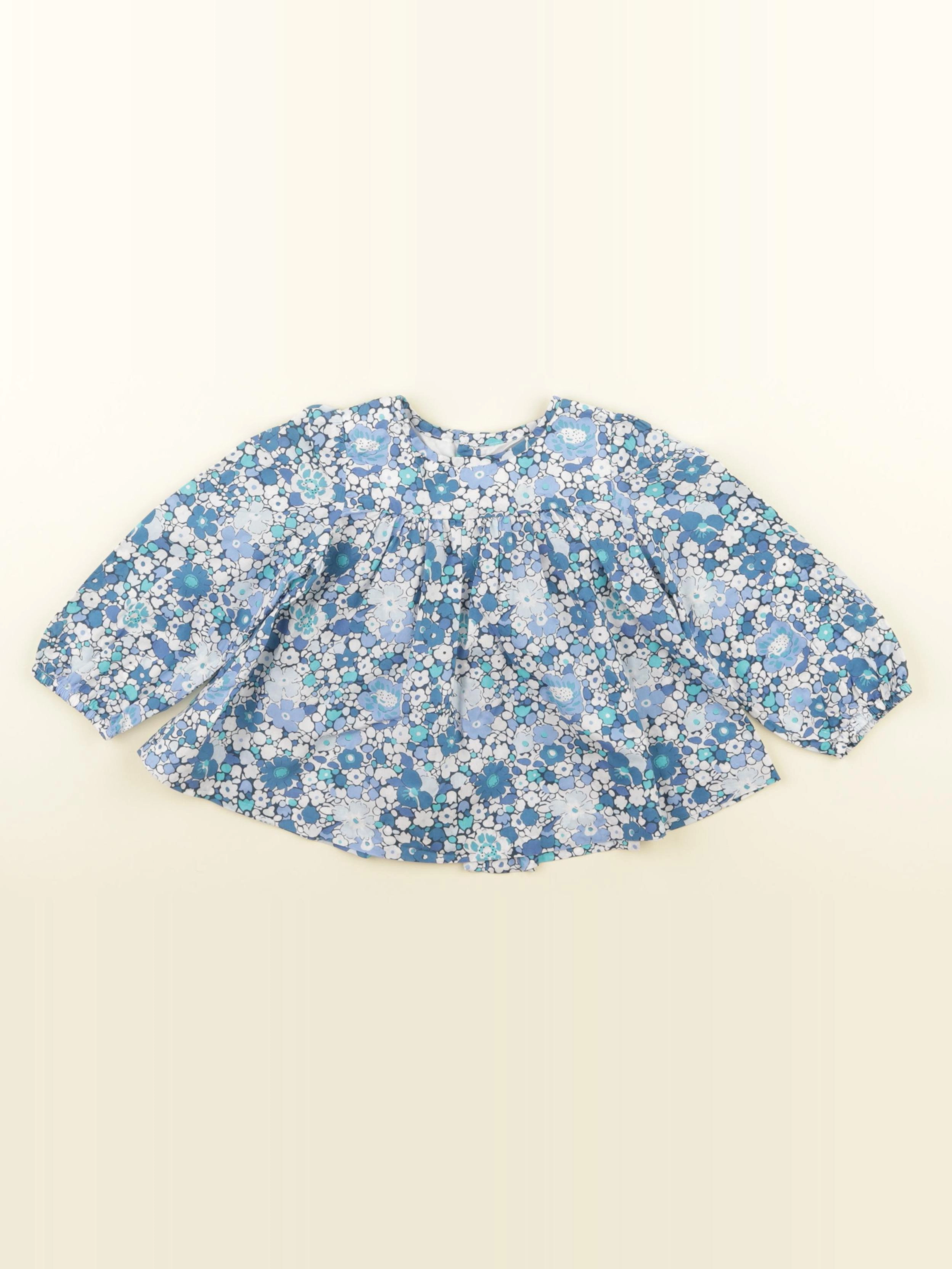 Jacadi - blouse liberty bleu - 18 mois