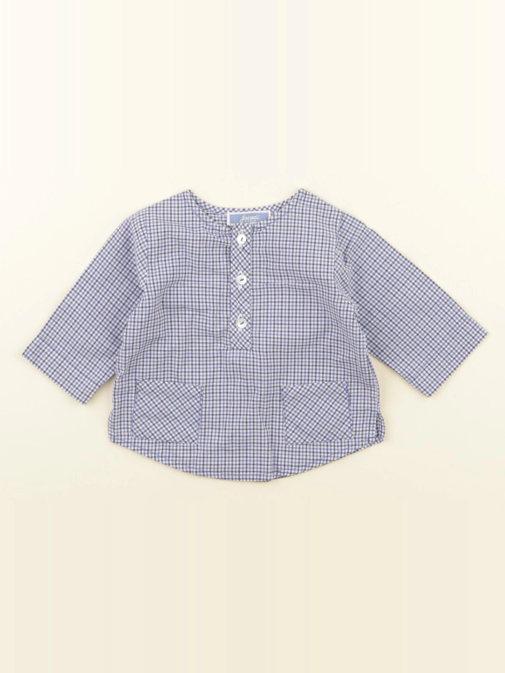 Jacadi - chemise bleu - 1 mois
