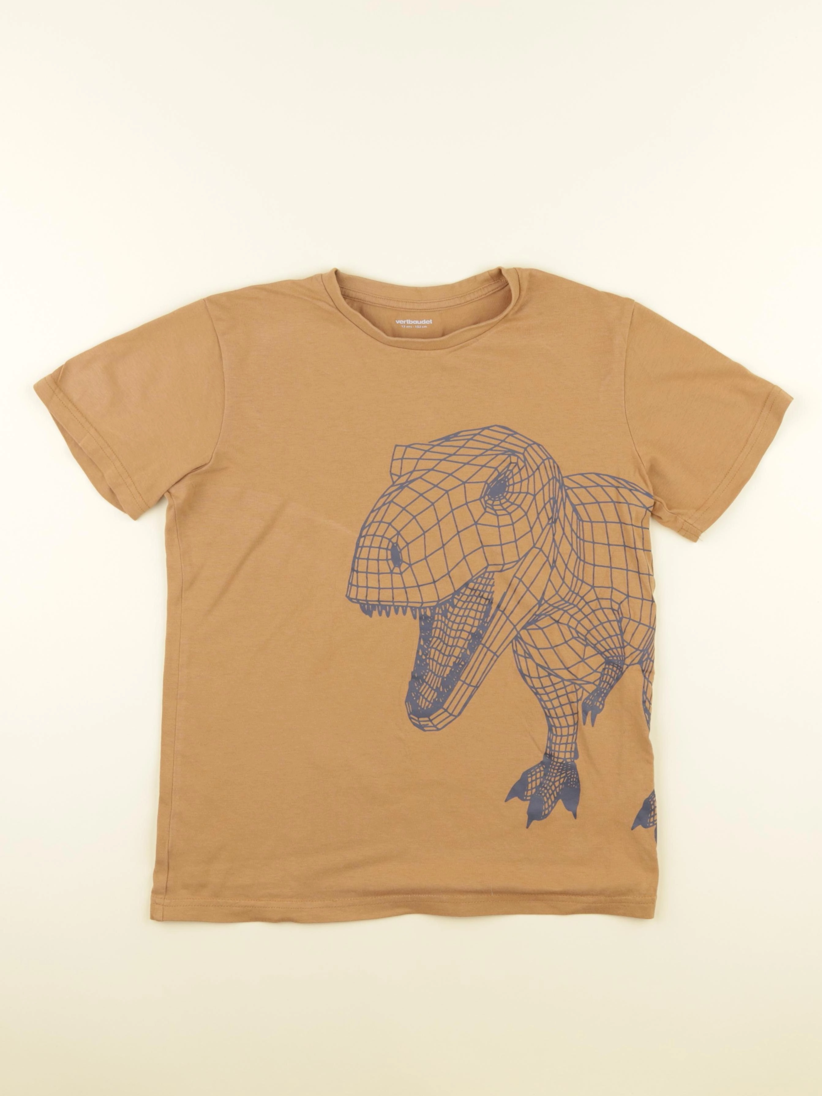 Vertbaudet - tee-shirt marron - 12 ans