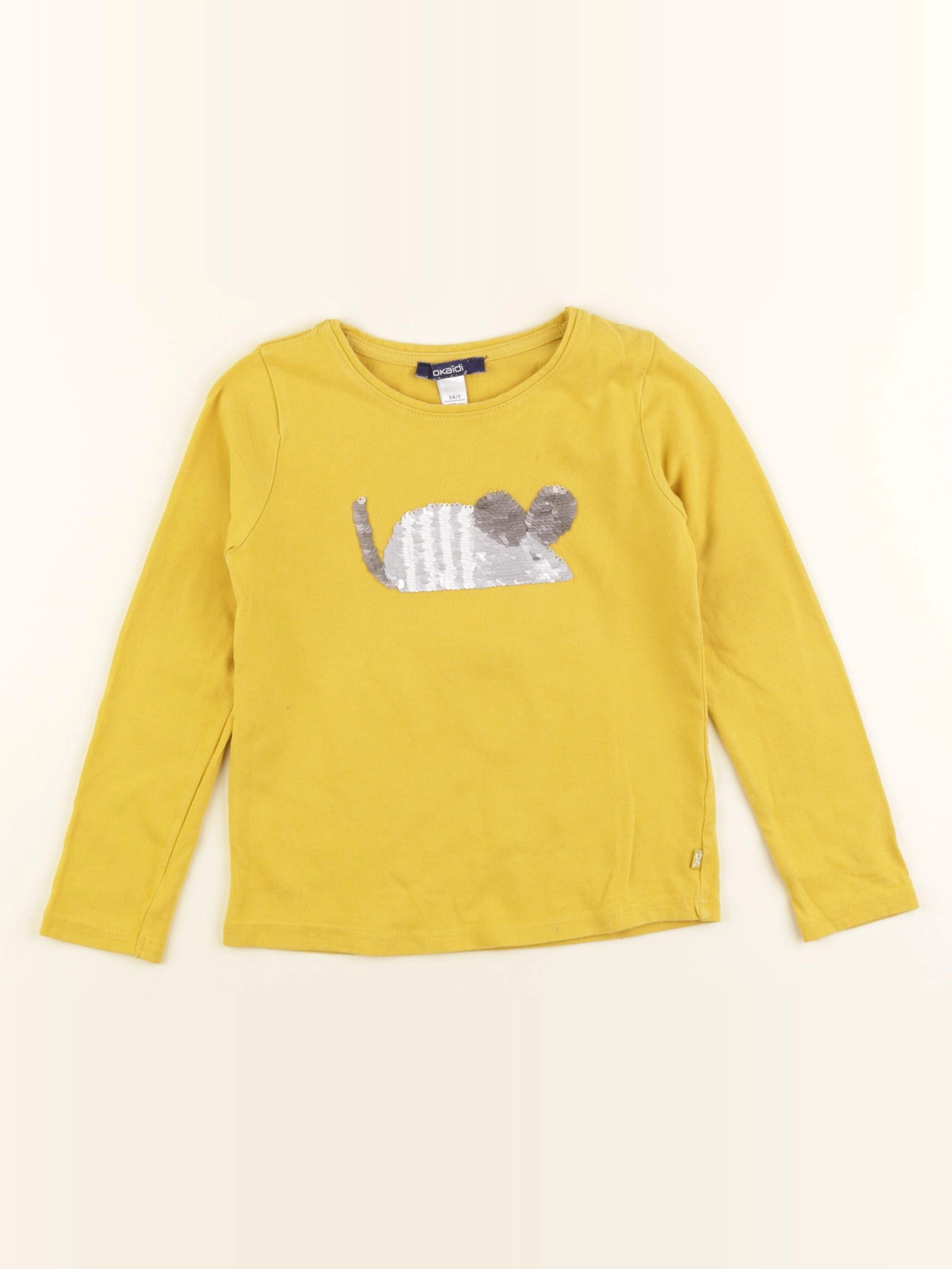 Okaidi - tee-shirt jaune - 5 ans