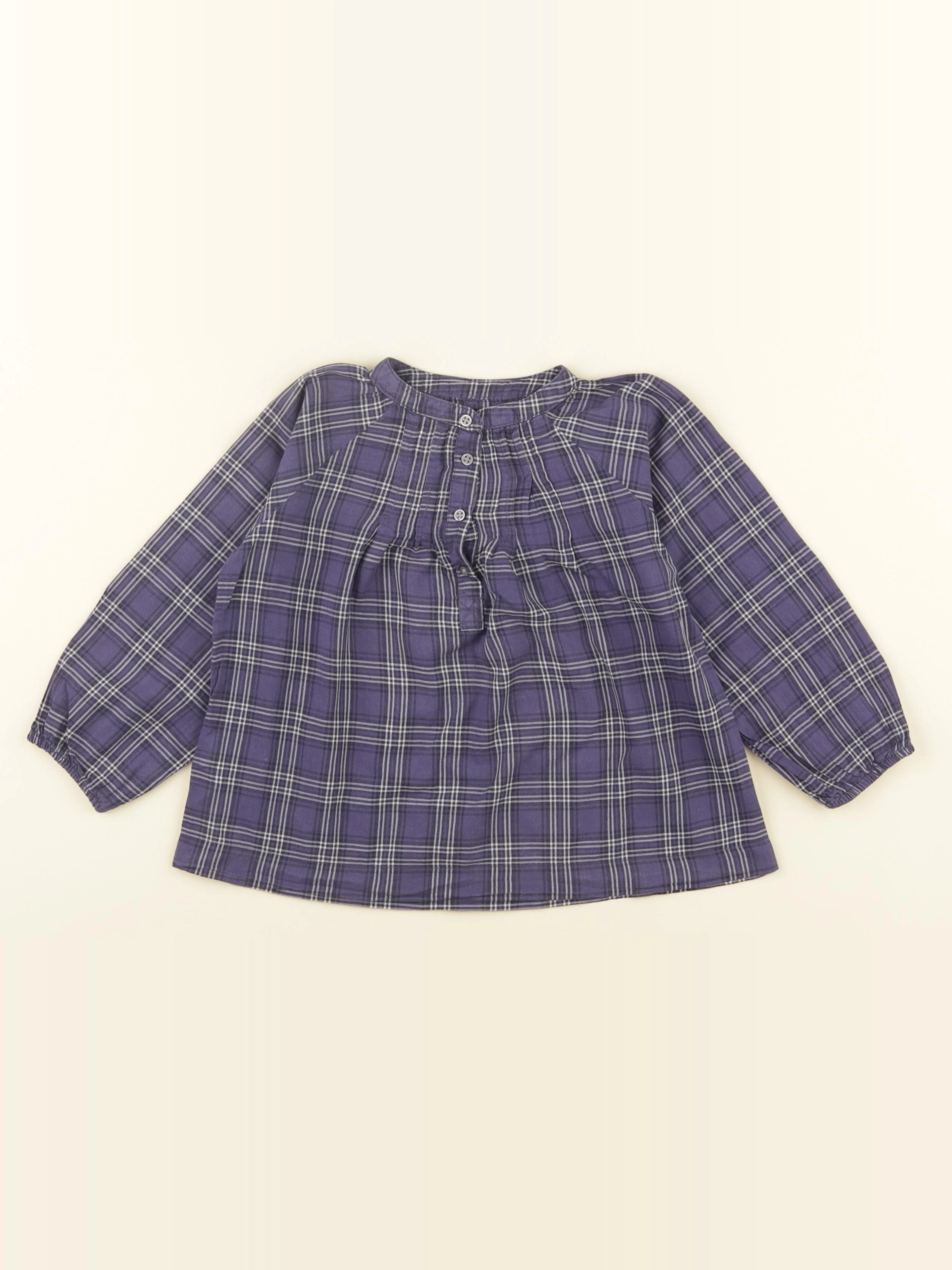 Mango - blouse bleu - 18/24 mois