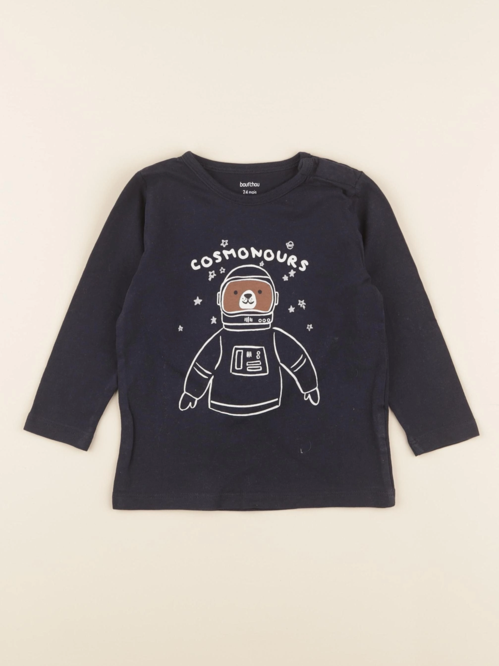 Petit Bateau - sweat bleu - 24 mois