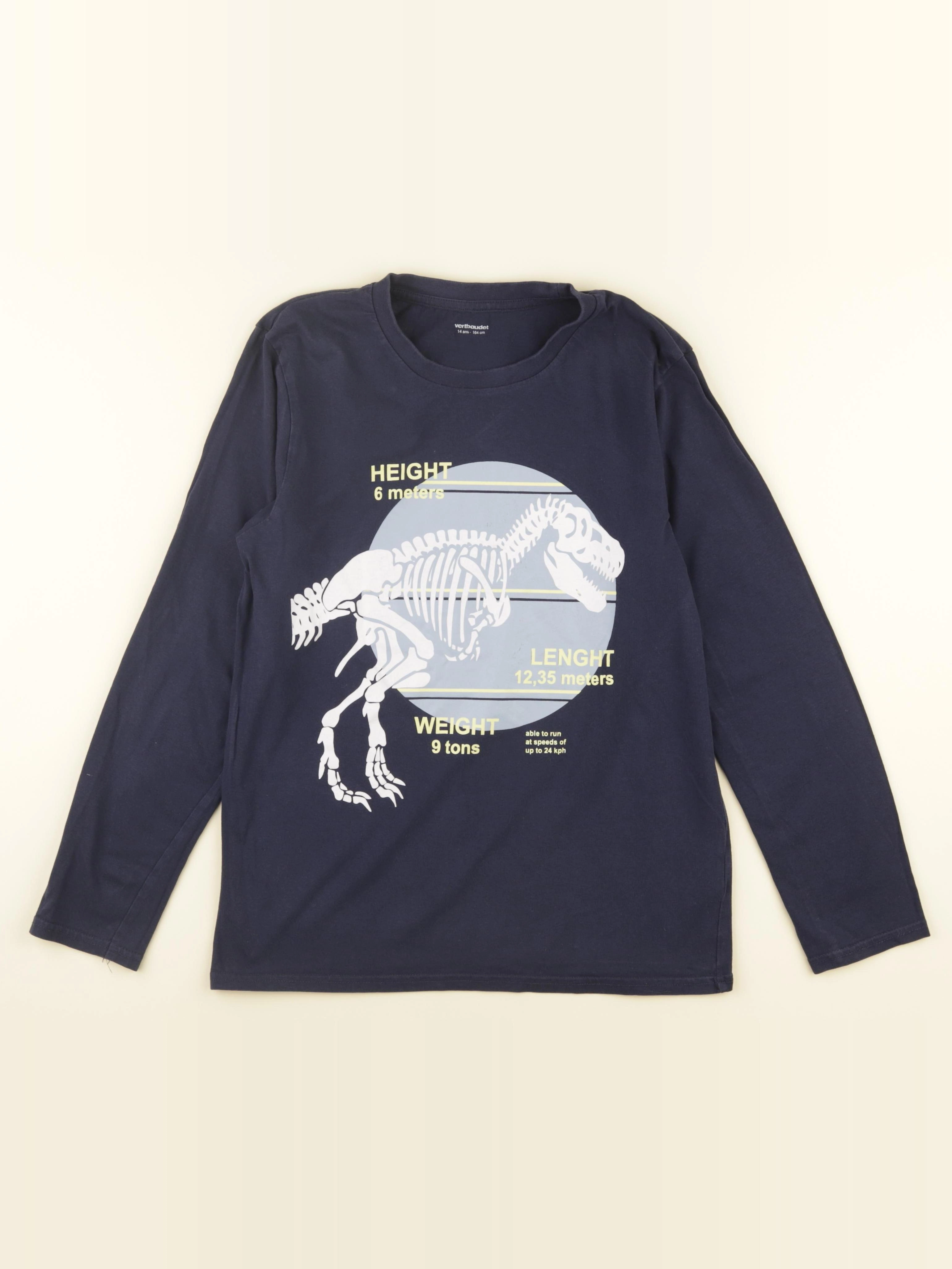 Vertbaudet - tee-shirt bleu - 14 ans