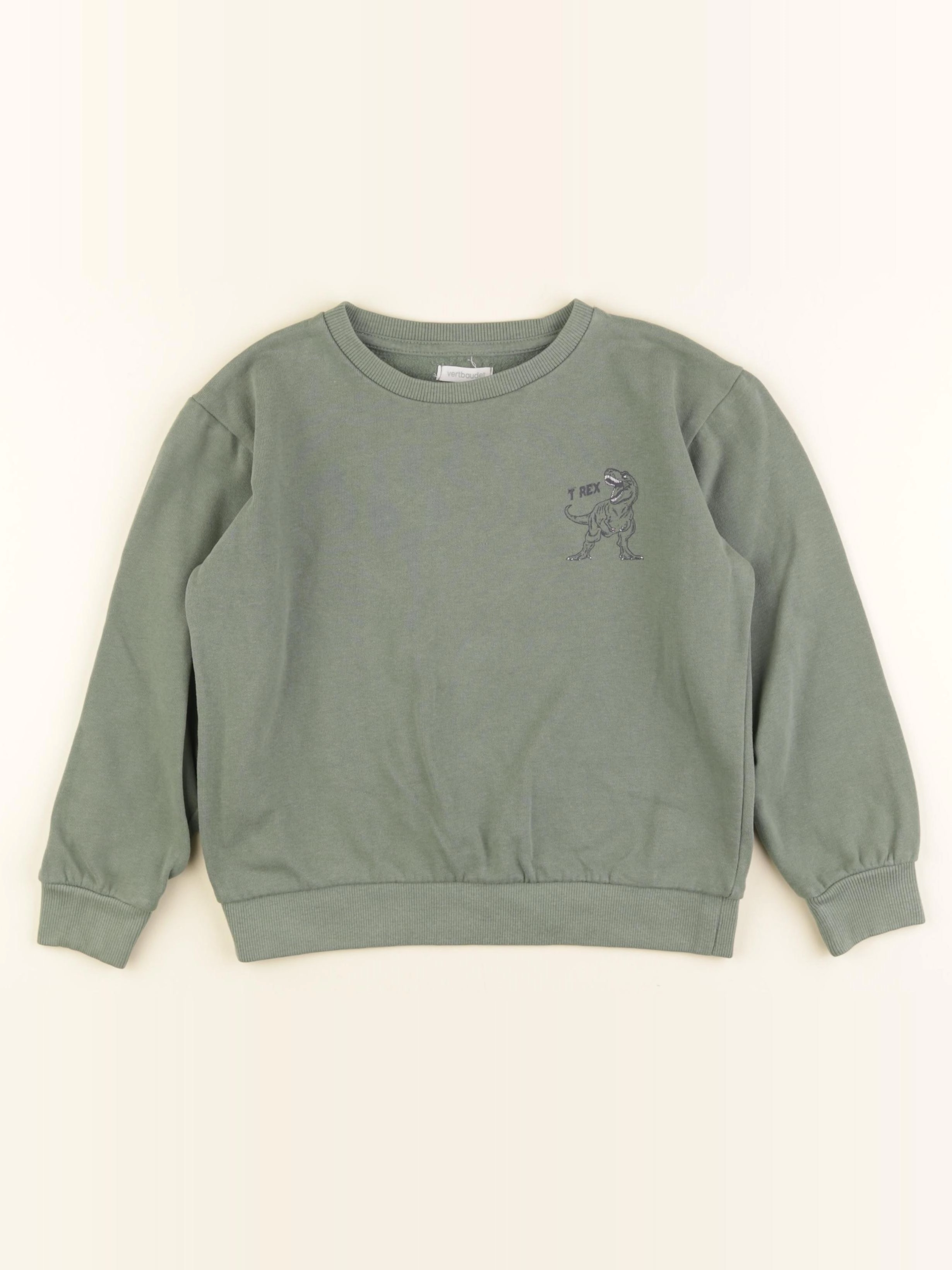 Vertbaudet - sweat vert - 8 ans