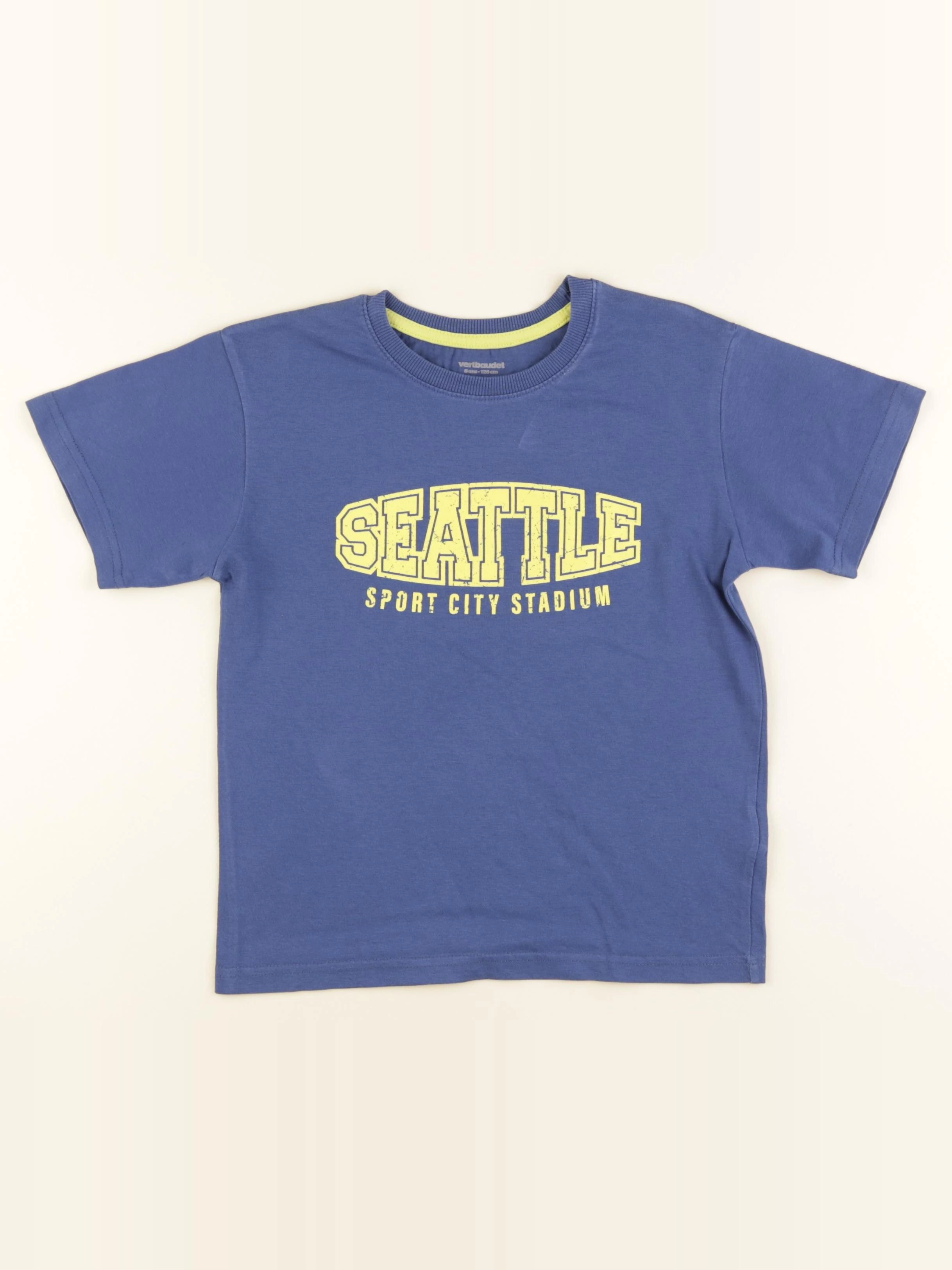 Vertbaudet - tee-shirt bleu - 8 ans