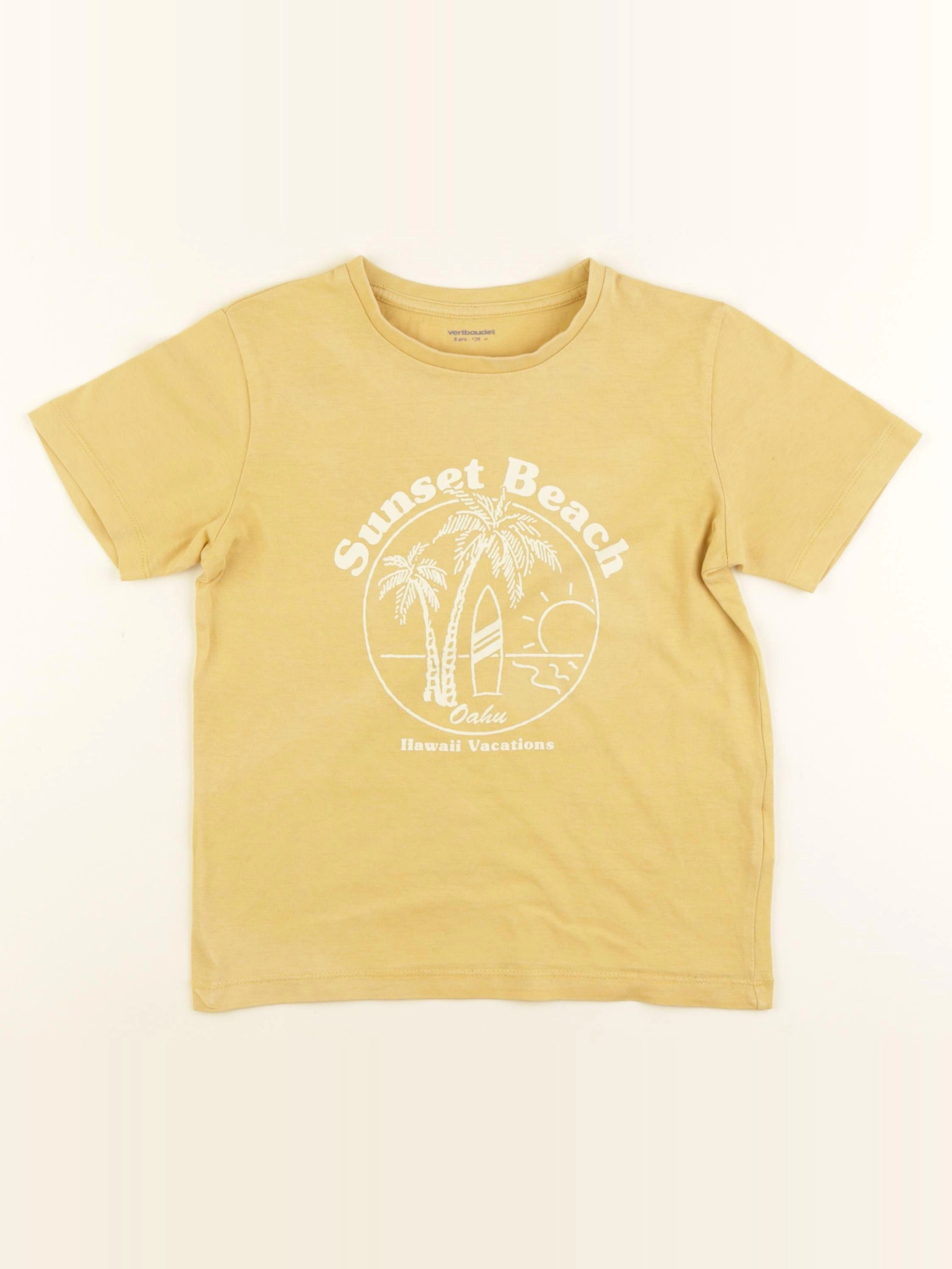 Vertbaudet - tee-shirt jaune - 8 ans