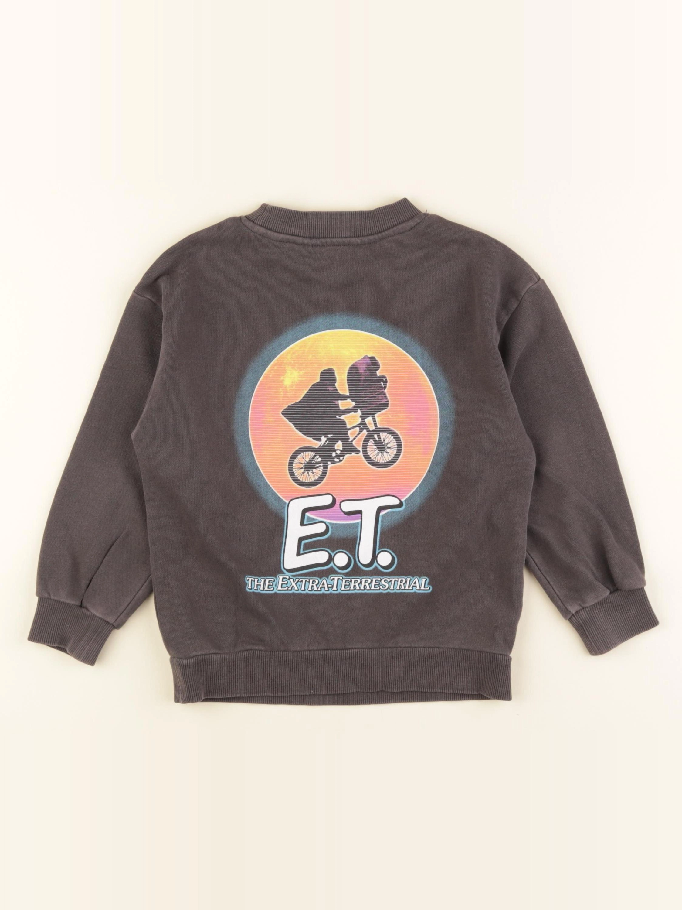 H&M - sweat imprimé au dos gris - 2/4 ans