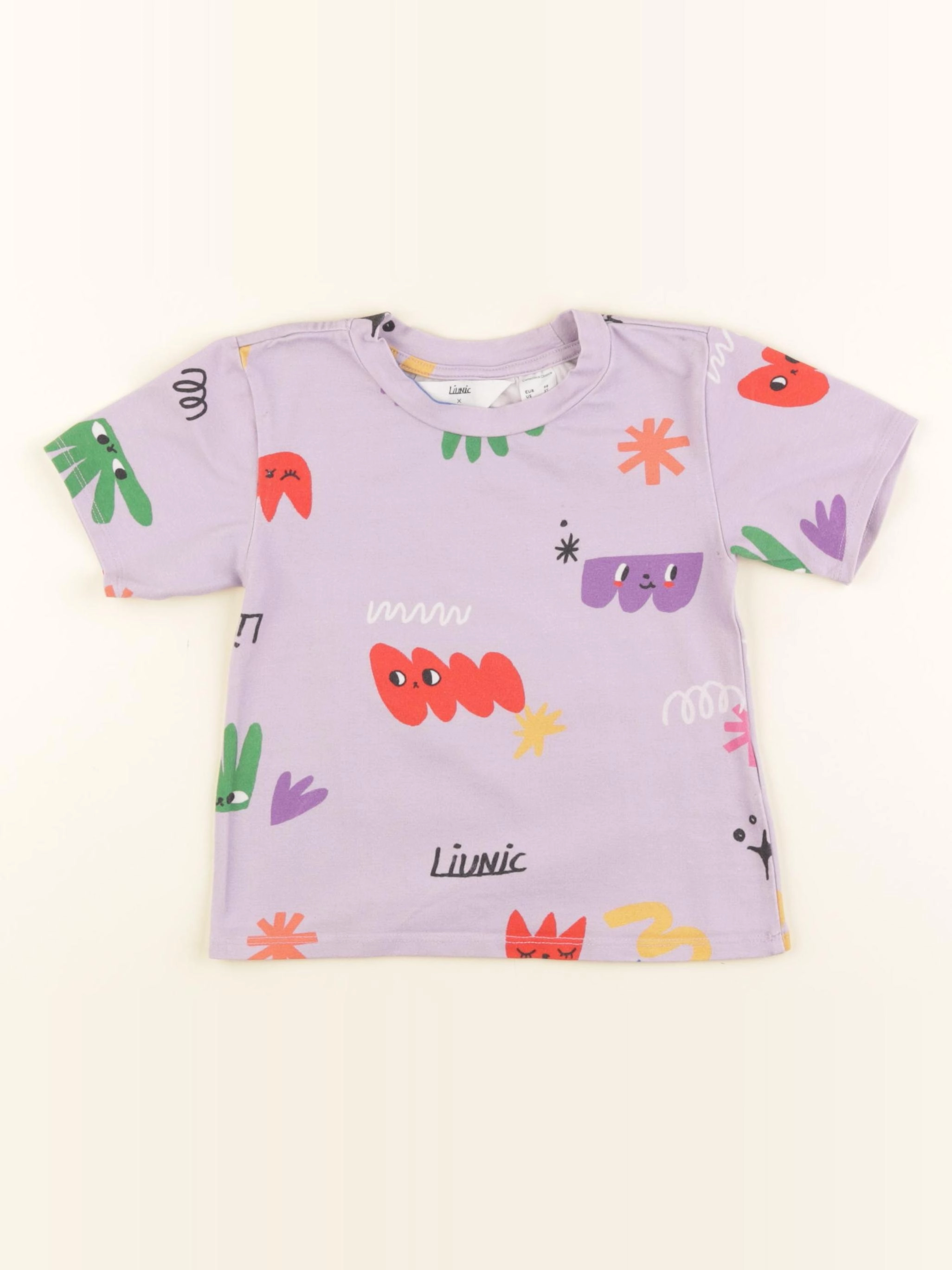 H&M - tee-shirt violet - 2/3 ans