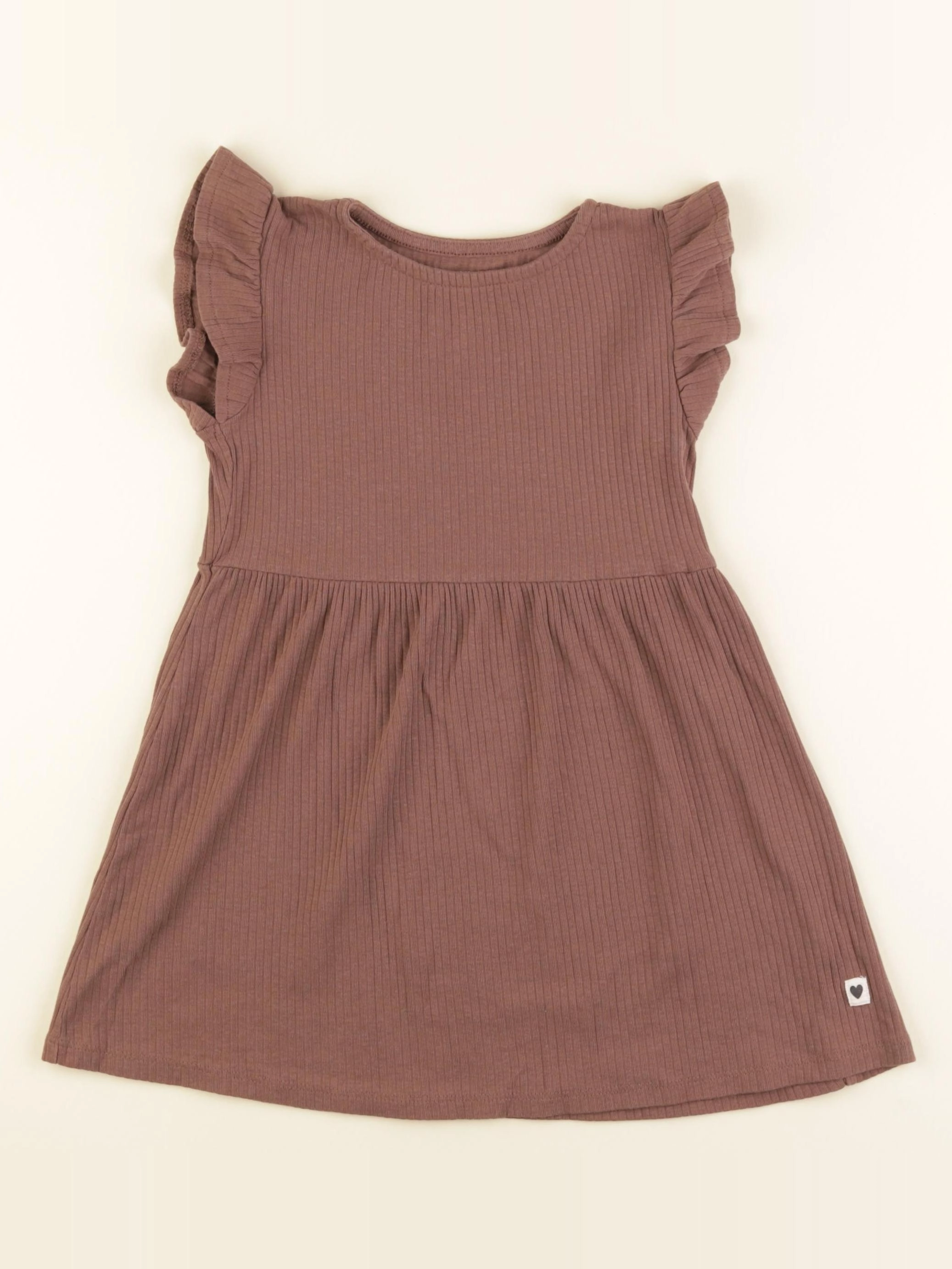 H&M - robe marron - 2/4 ans
