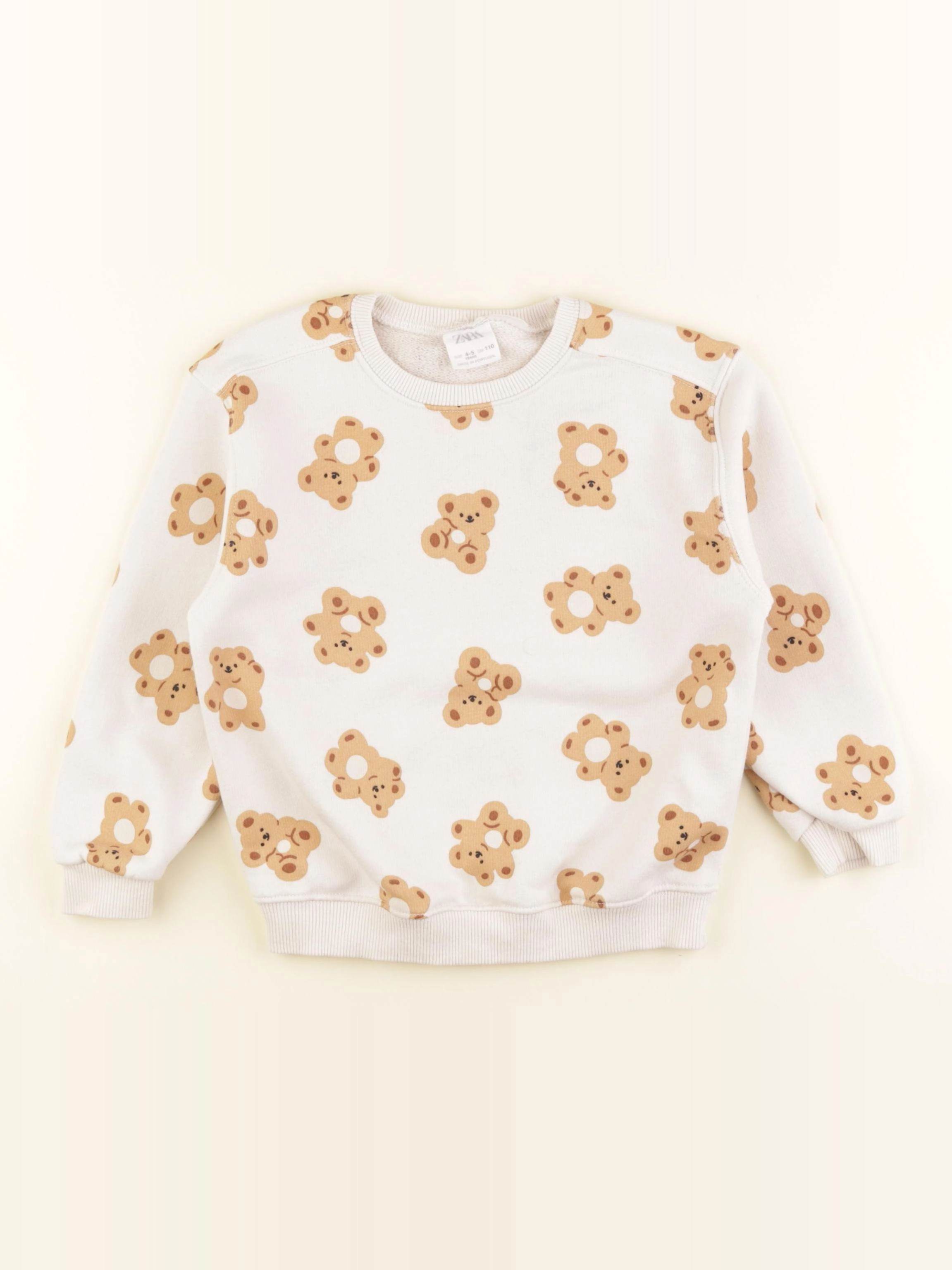 Zara - sweat beige - 4/5 ans
