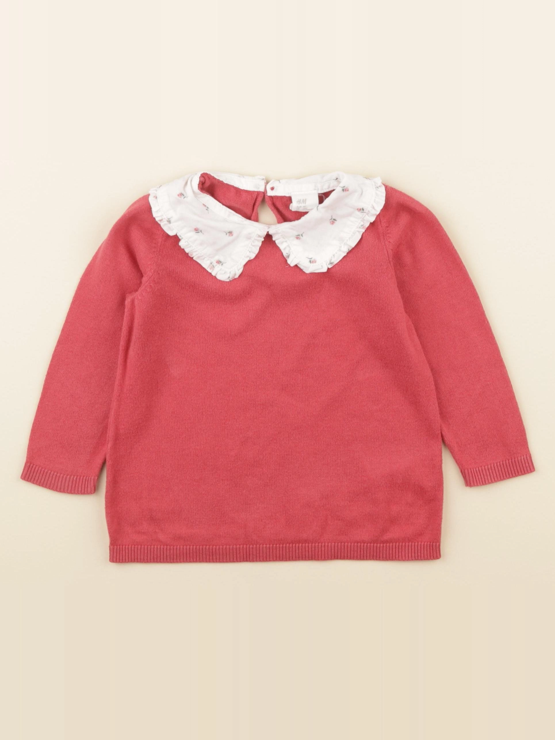 H&M - pull rose - 9/12 mois