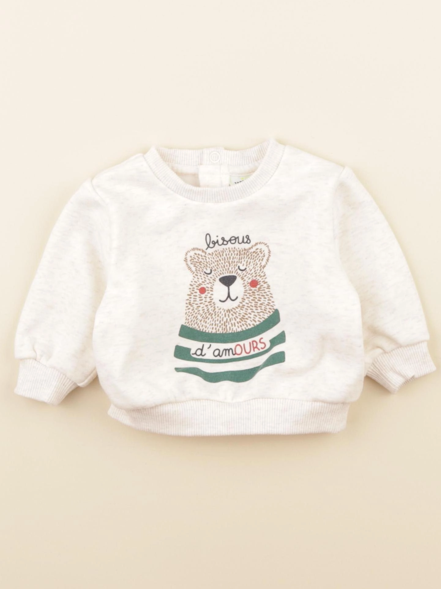 Tape à l'oeil - sweat beige - 3 mois