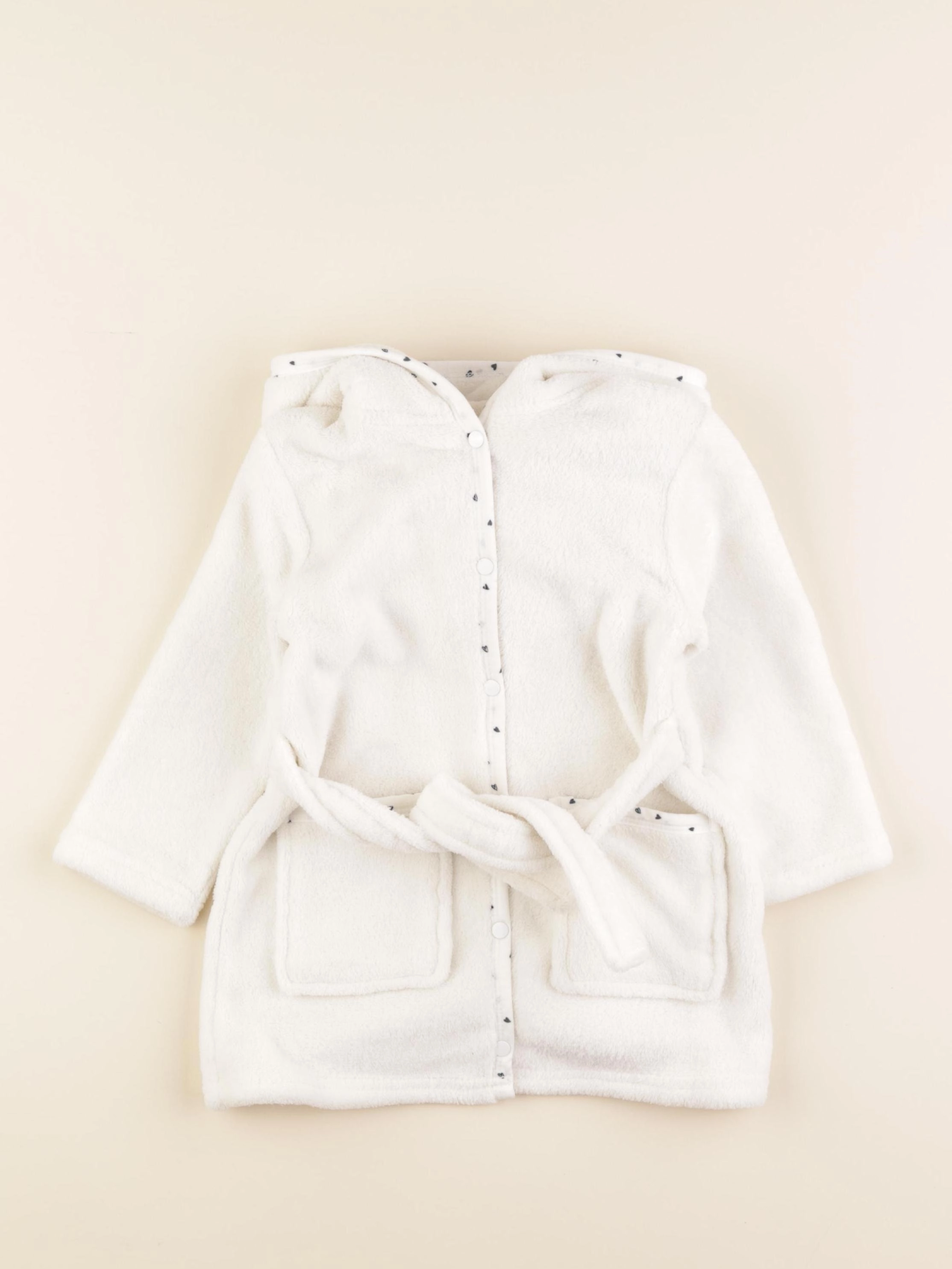 Vertbaudet - robe de chambre blanc - 3 ans