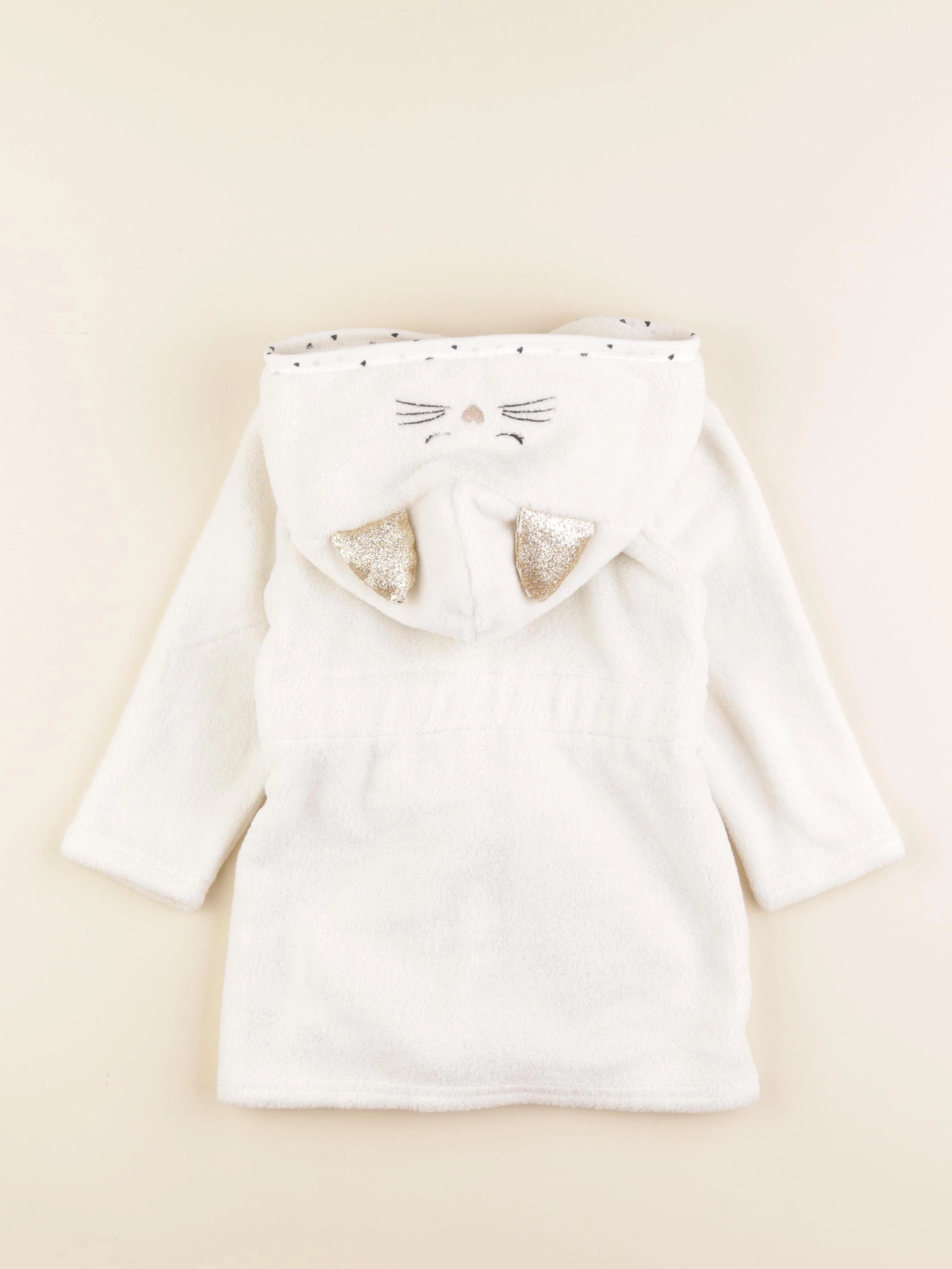 Vertbaudet - robe de chambre blanc - 3 ans