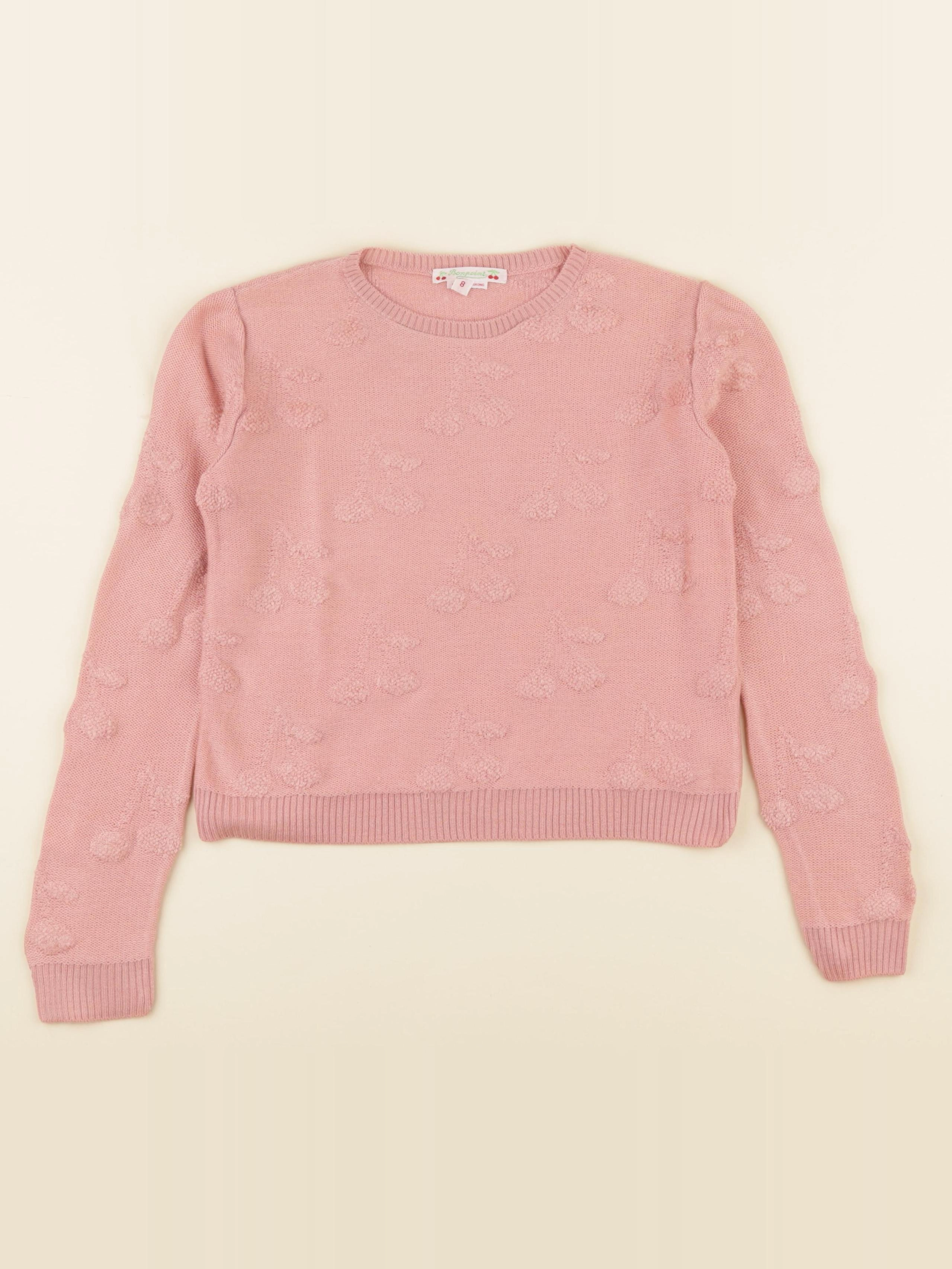 Bonpoint - pull rose - 8 ans