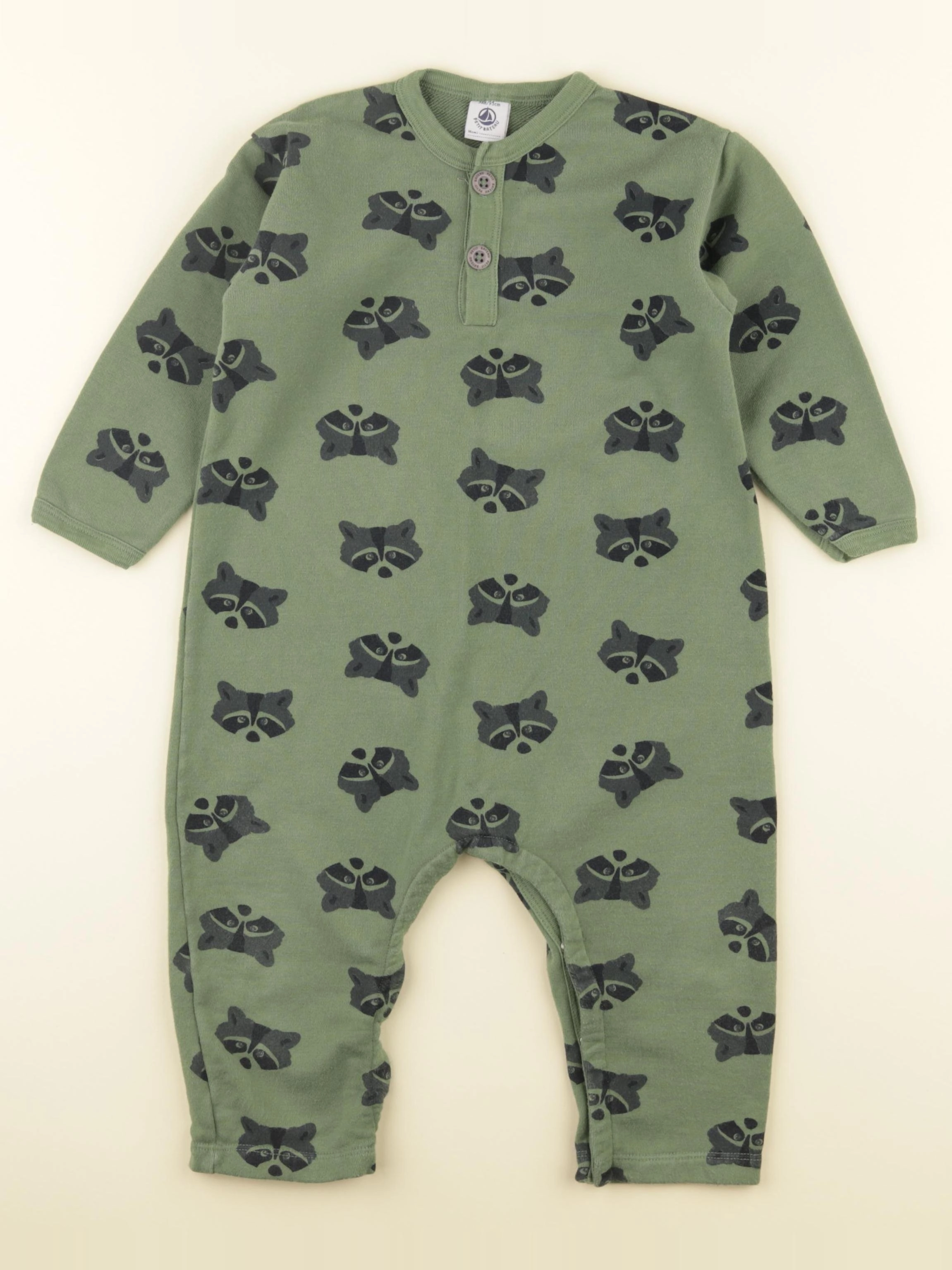 Petit Bateau - combinaison vert - 3 ans