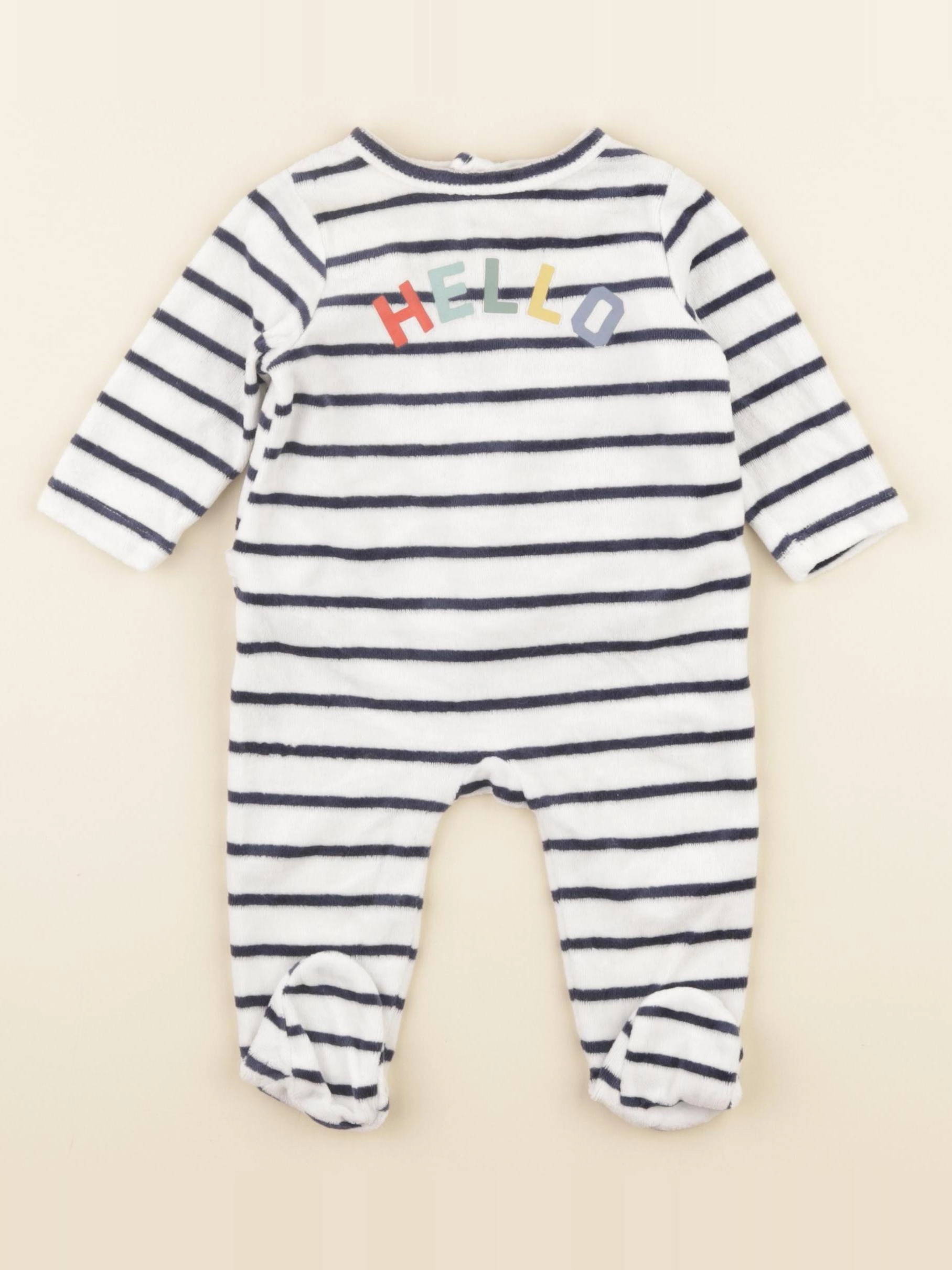 Boutchou - pyjama velours bleu - 3 mois