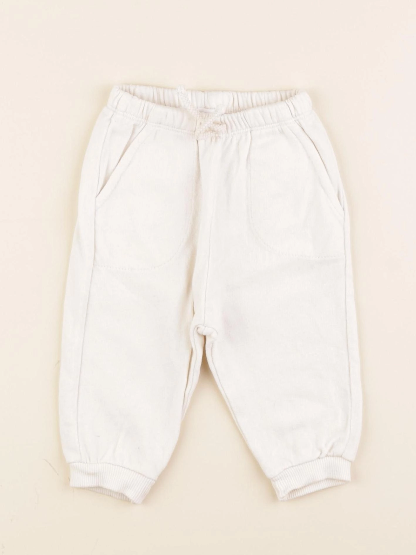 Zara - jogging blanc - 3/6 mois