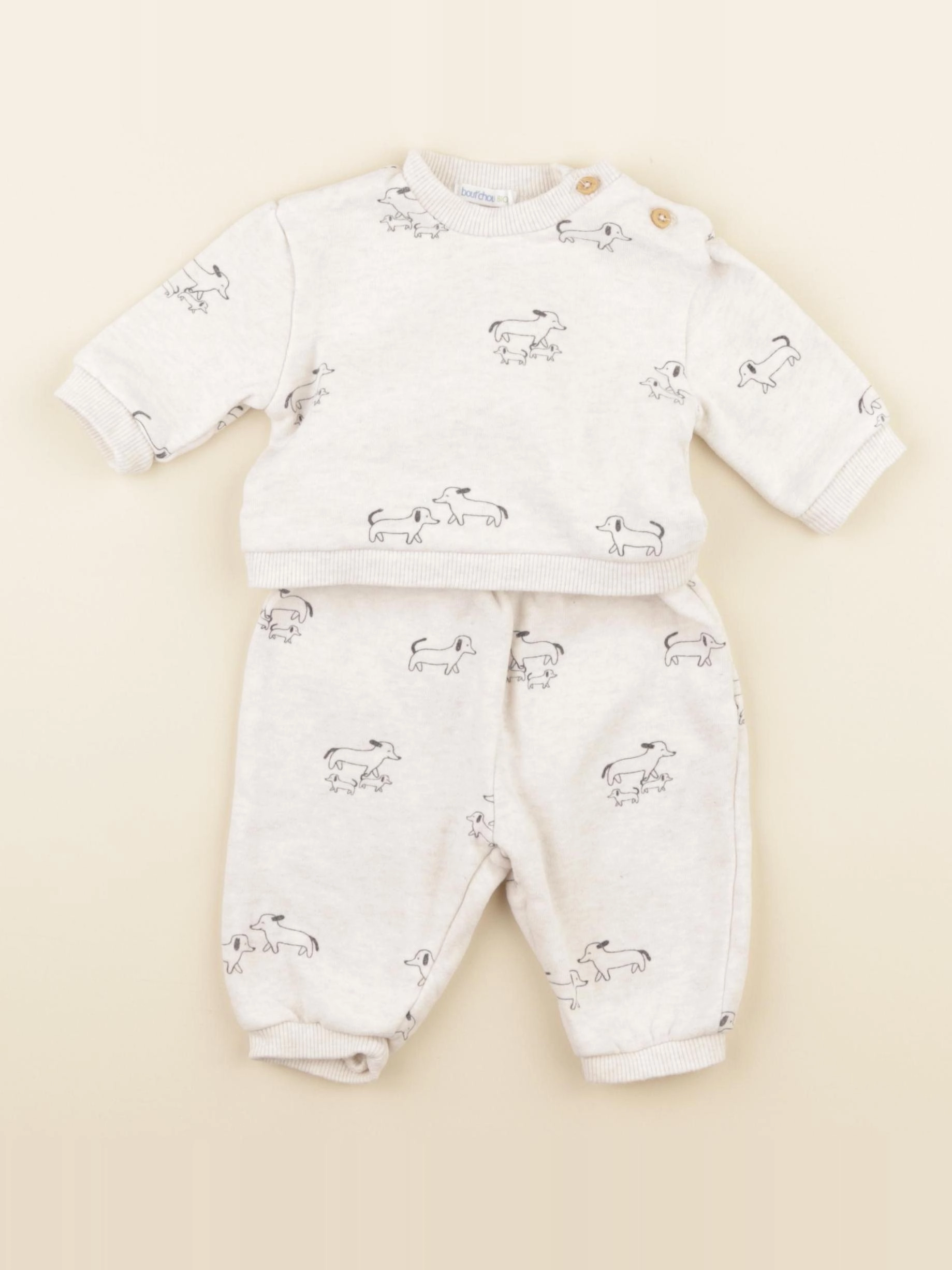 Boutchou - ensemble blanc - 1 mois