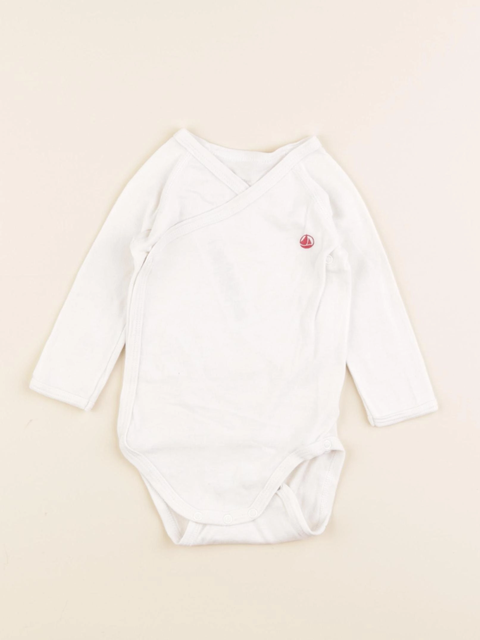 Petit Bateau - body blanc - 6 mois