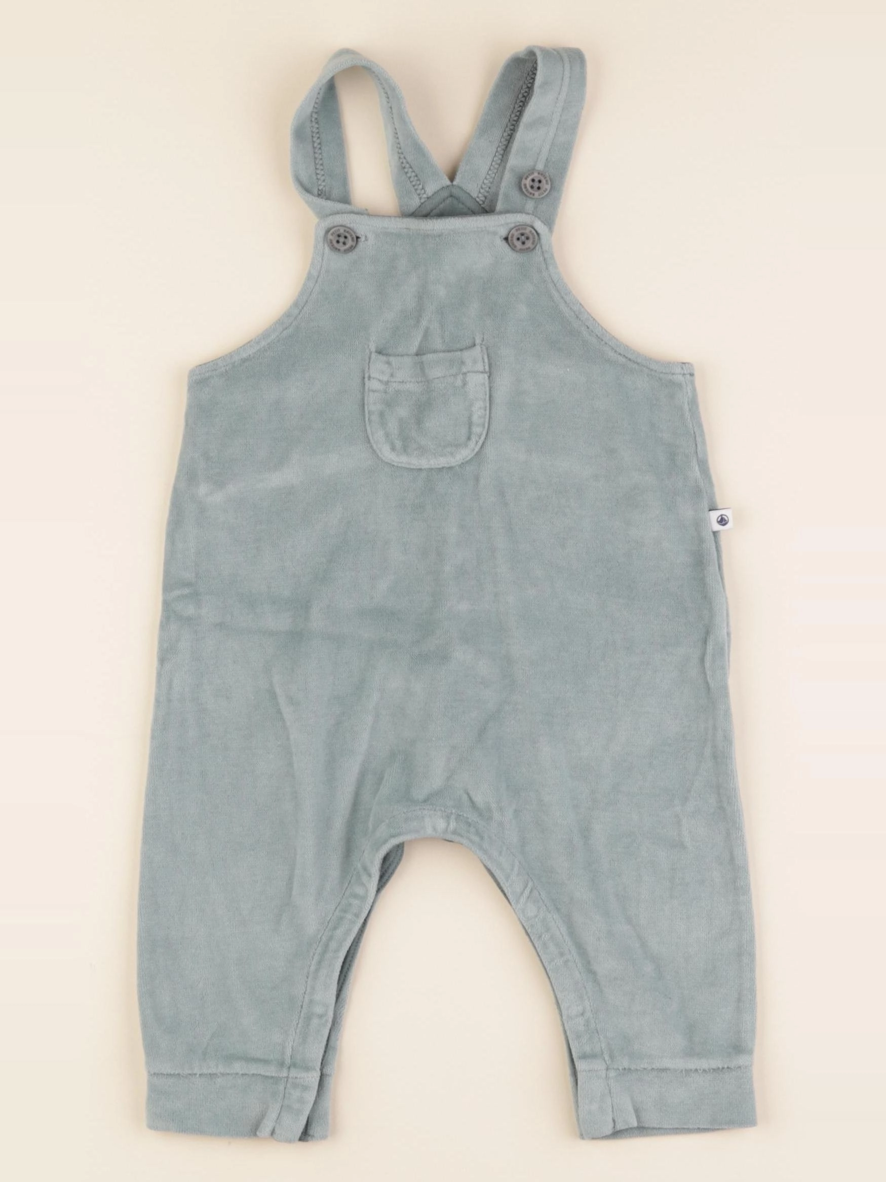 Petit Bateau - salopette vert - 6 mois