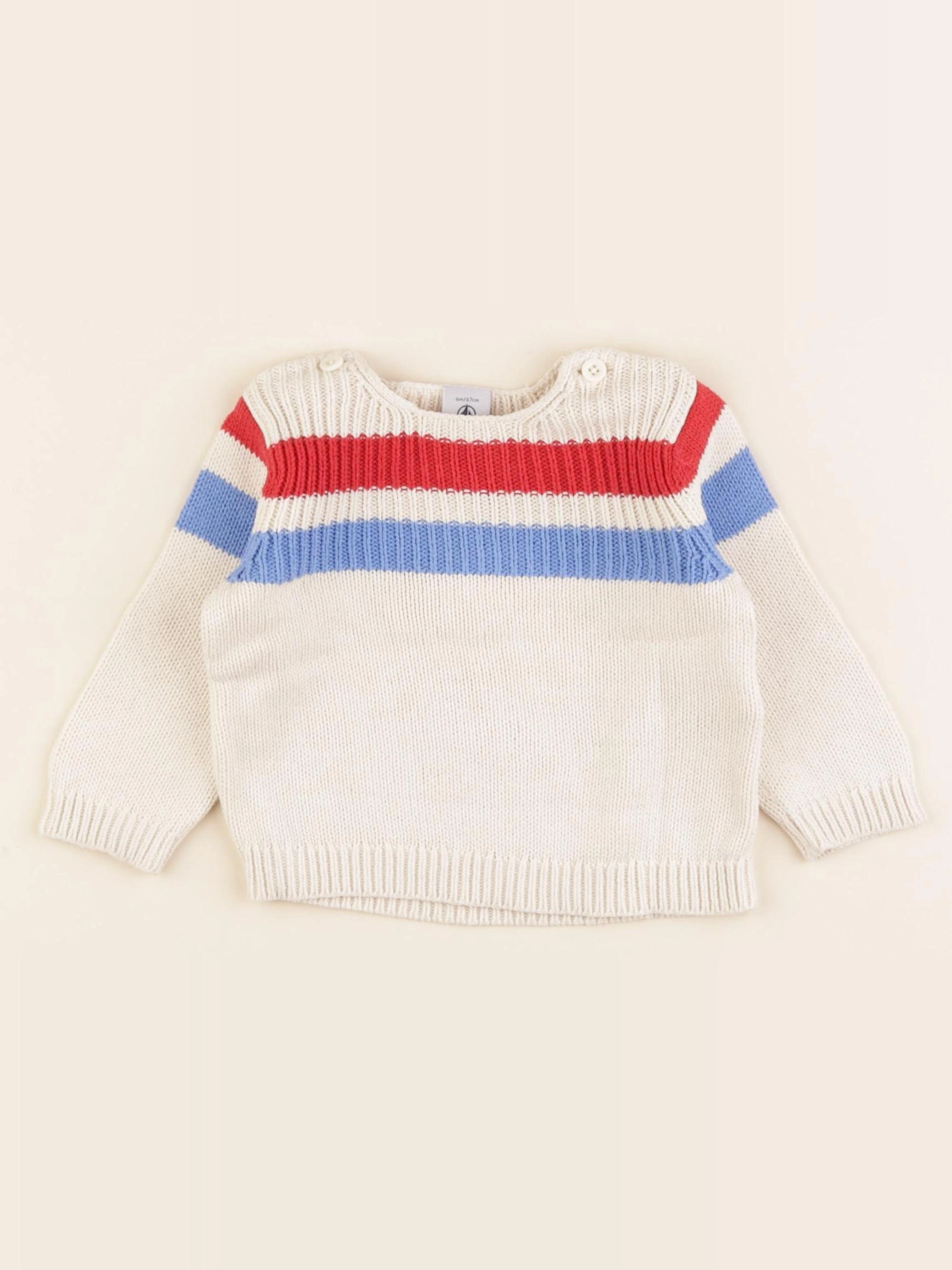 Petit Bateau - pull beige - 6 mois
