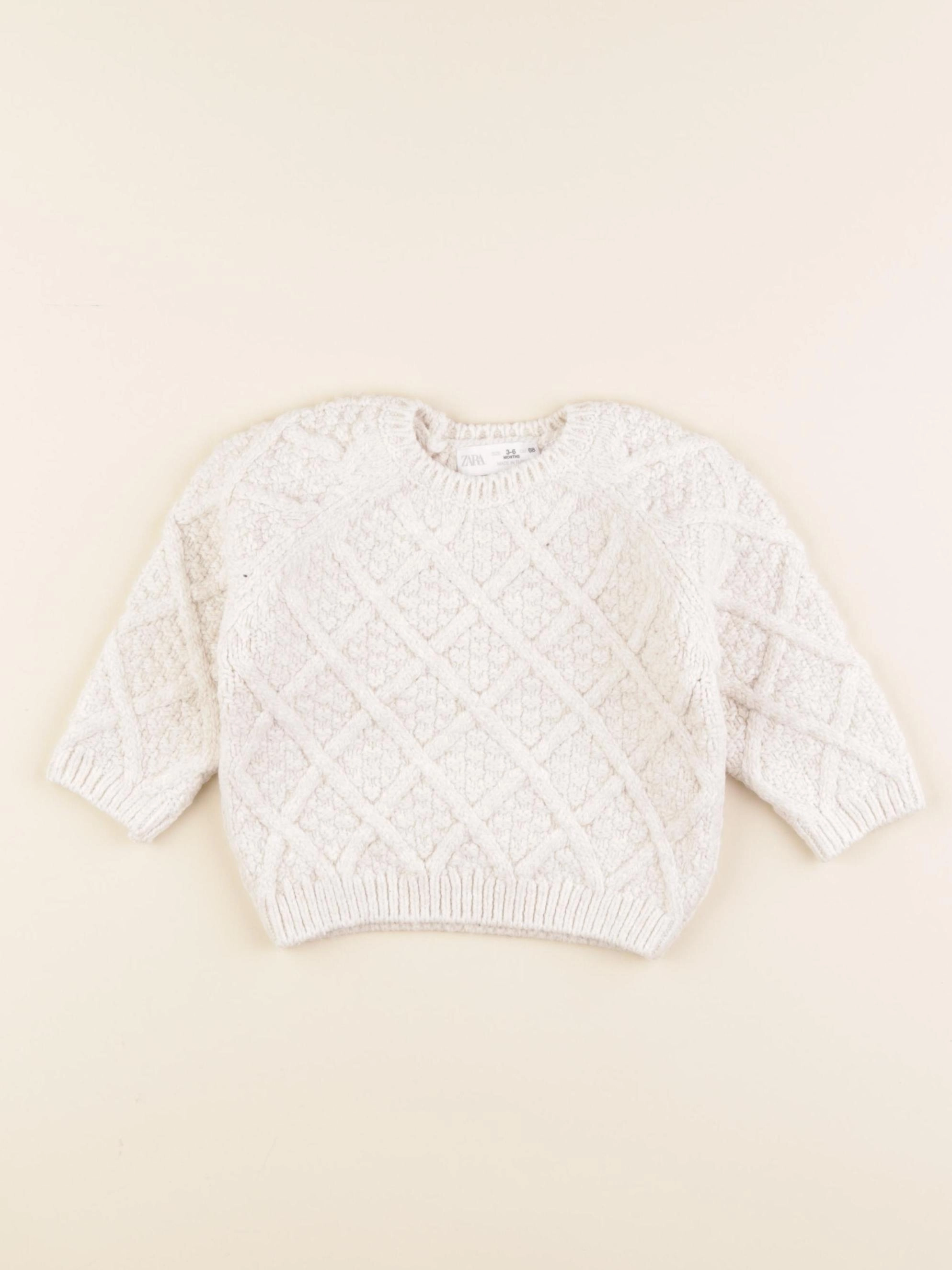 Zara - pull beige - 3/6 mois