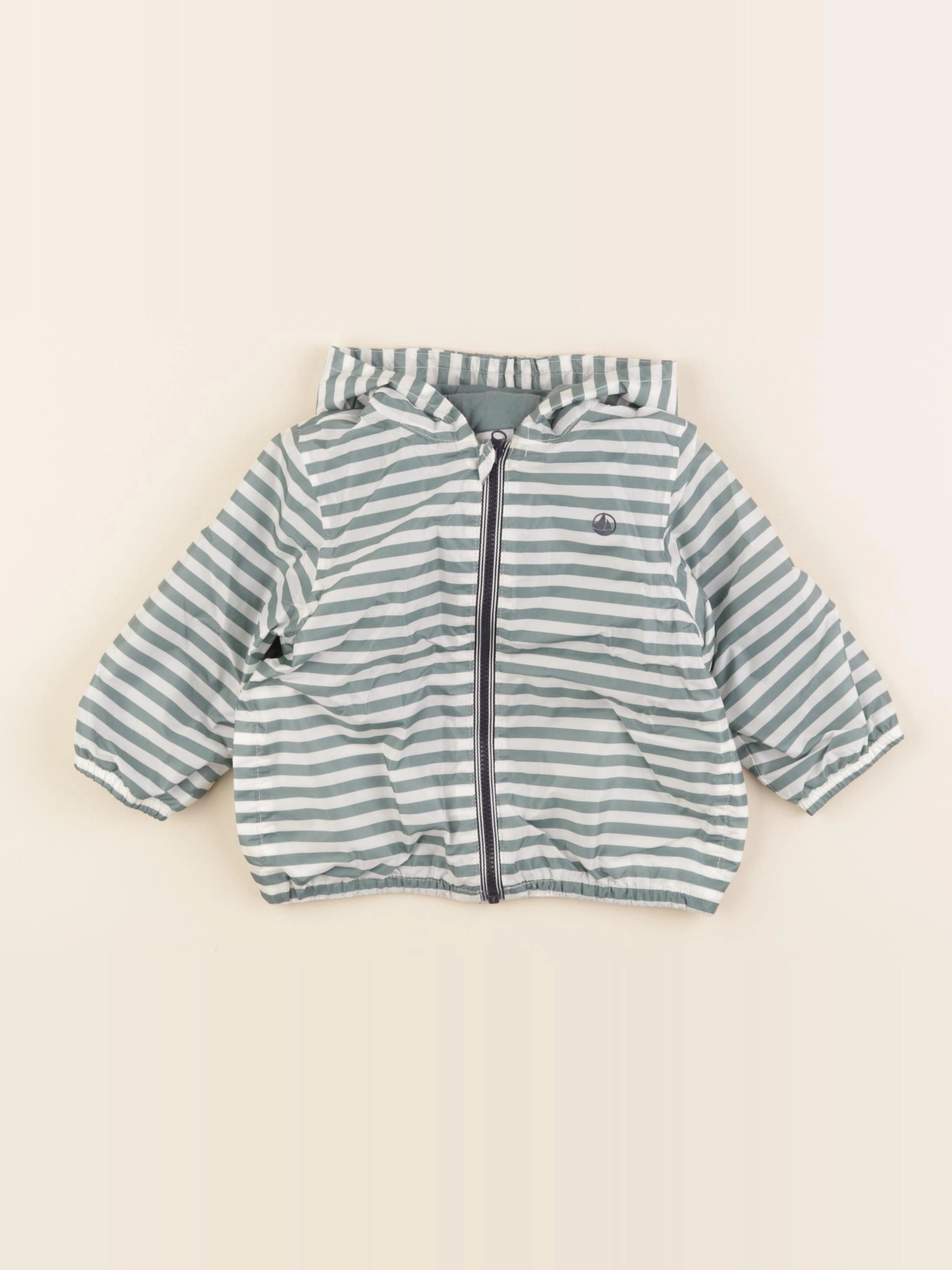 Petit Bateau - imperméable vert - 12 mois
