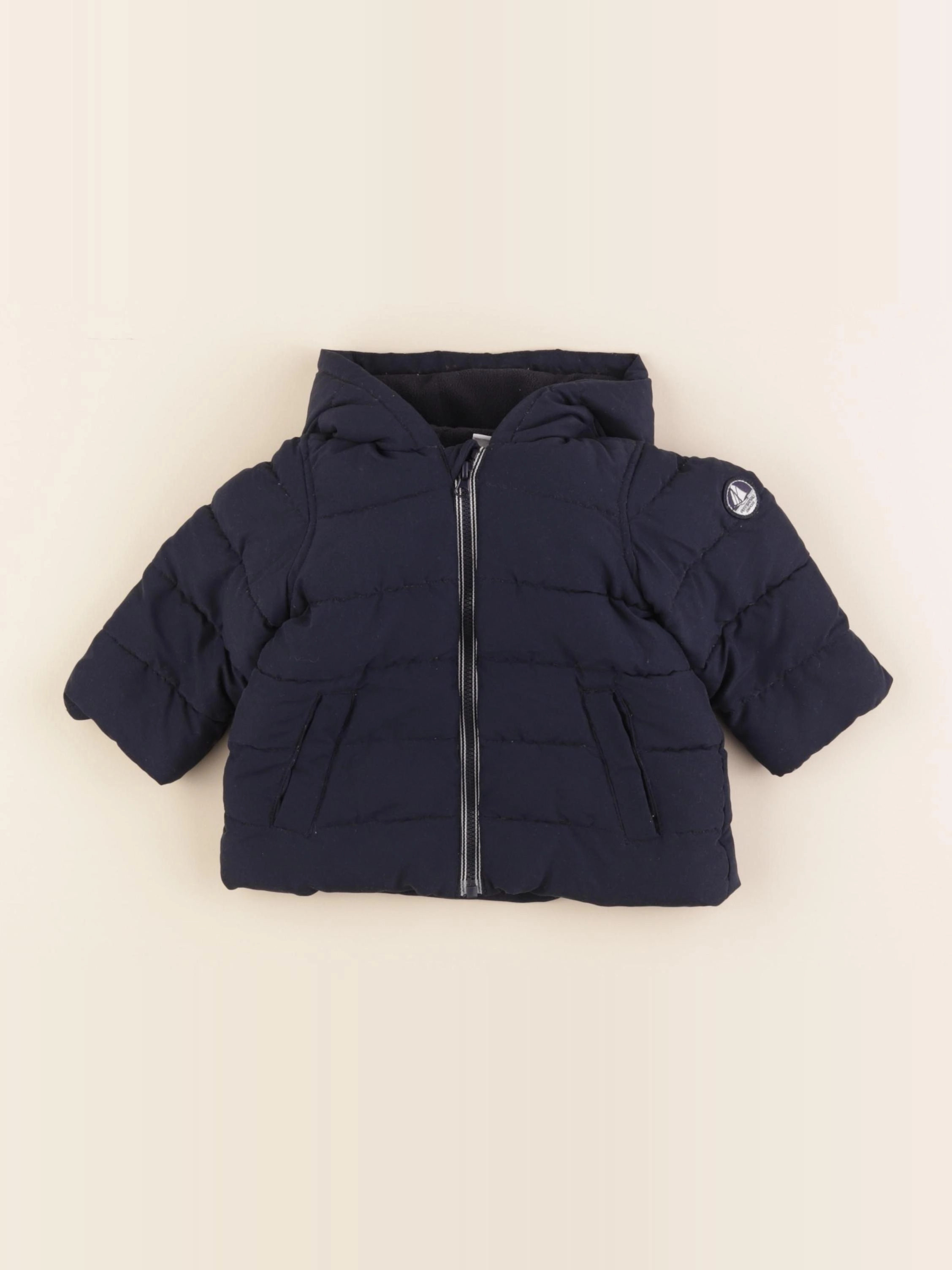 Petit Bateau - manteau bleu - 6 mois