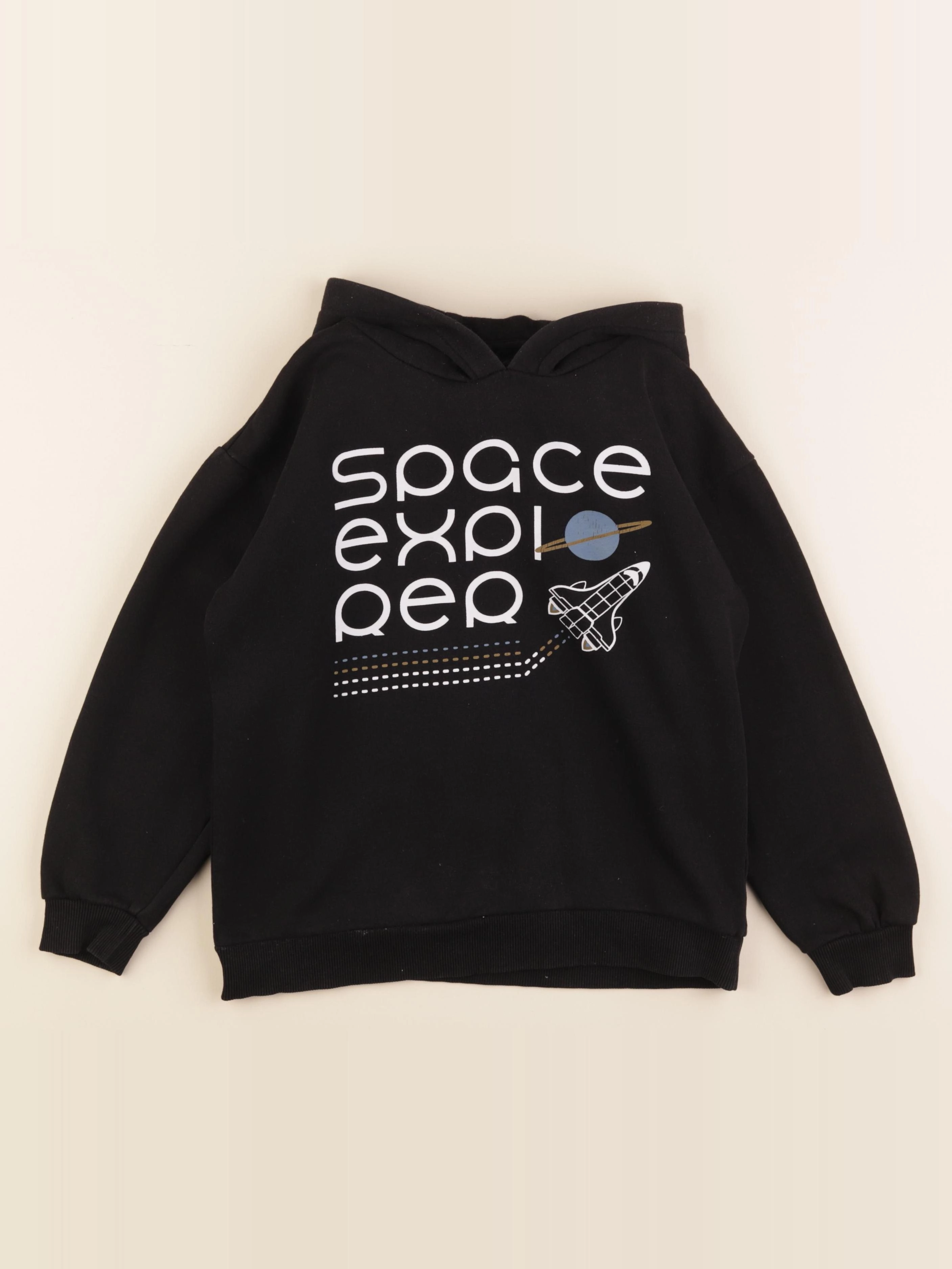 Vertbaudet - sweat noir - 10 ans