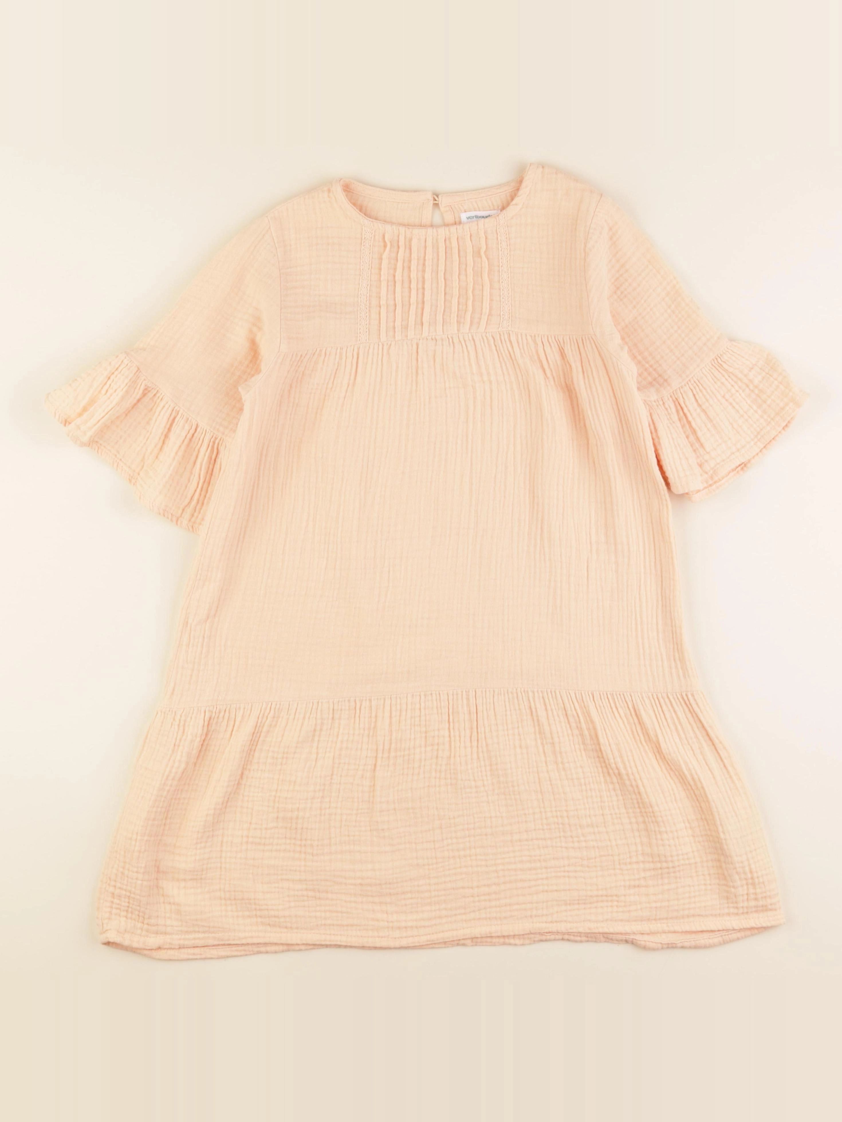 Vertbaudet - robe orange - 9 ans