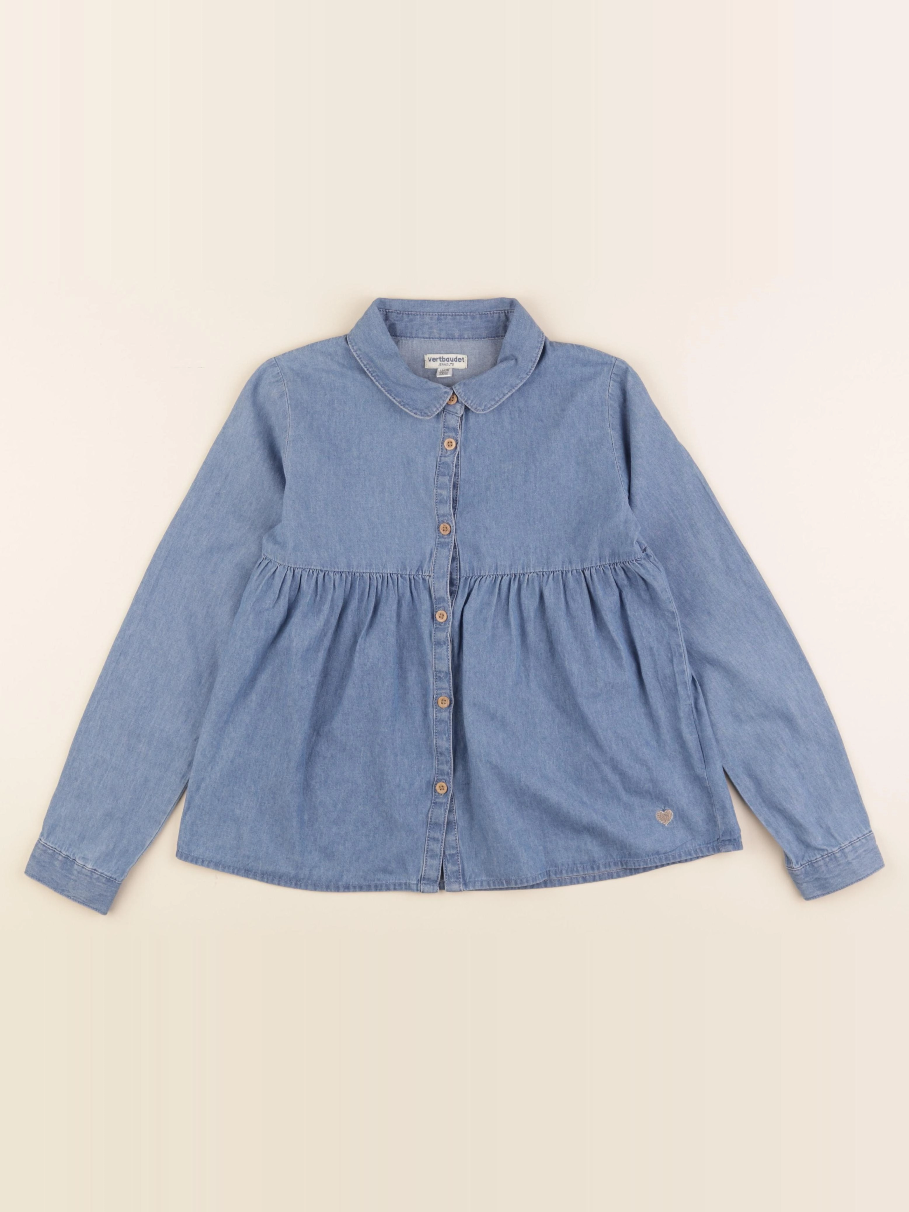 Vertbaudet - chemise bleu - 9 ans