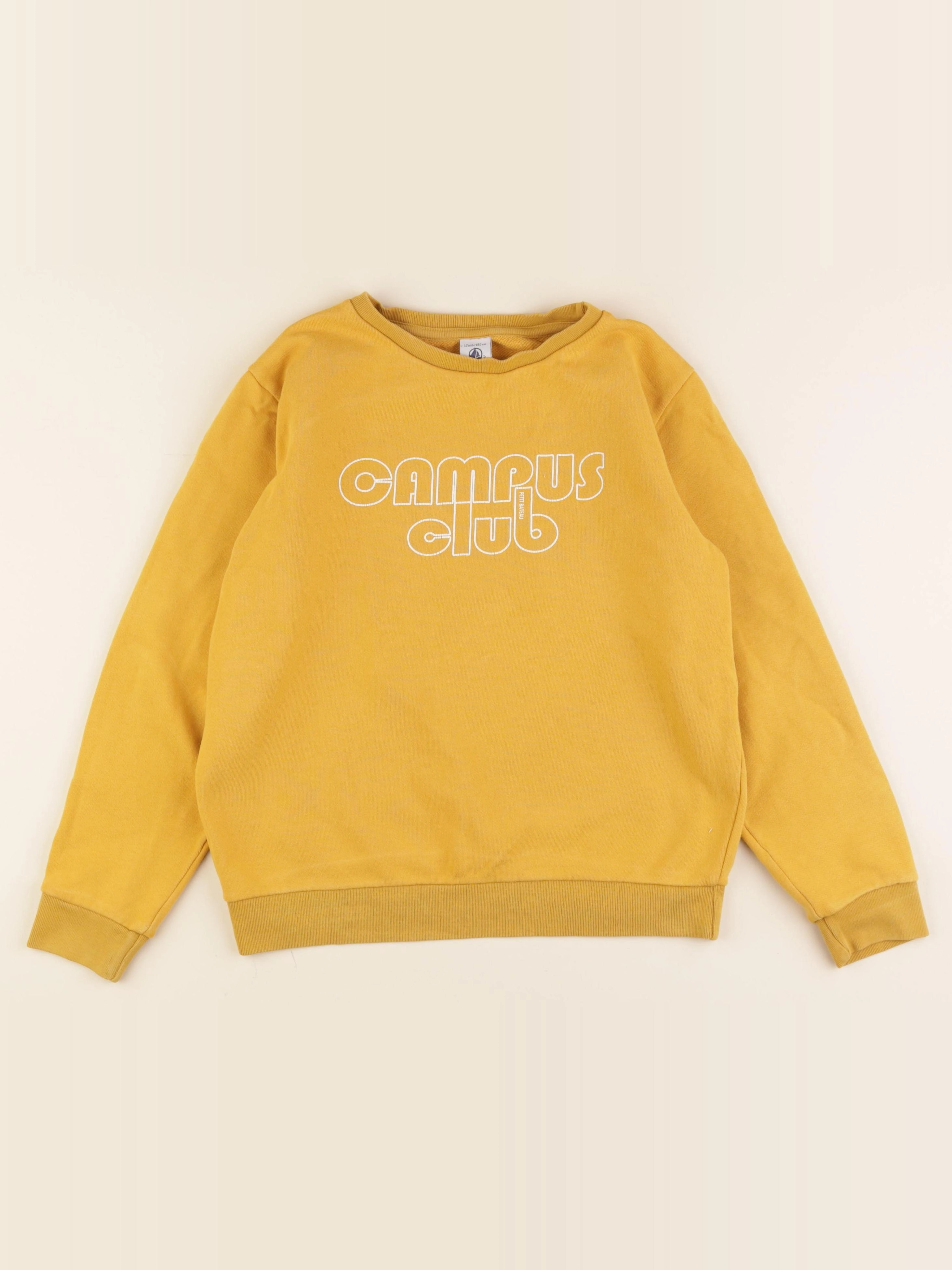 Petit Bateau - sweat jaune - 12 ans