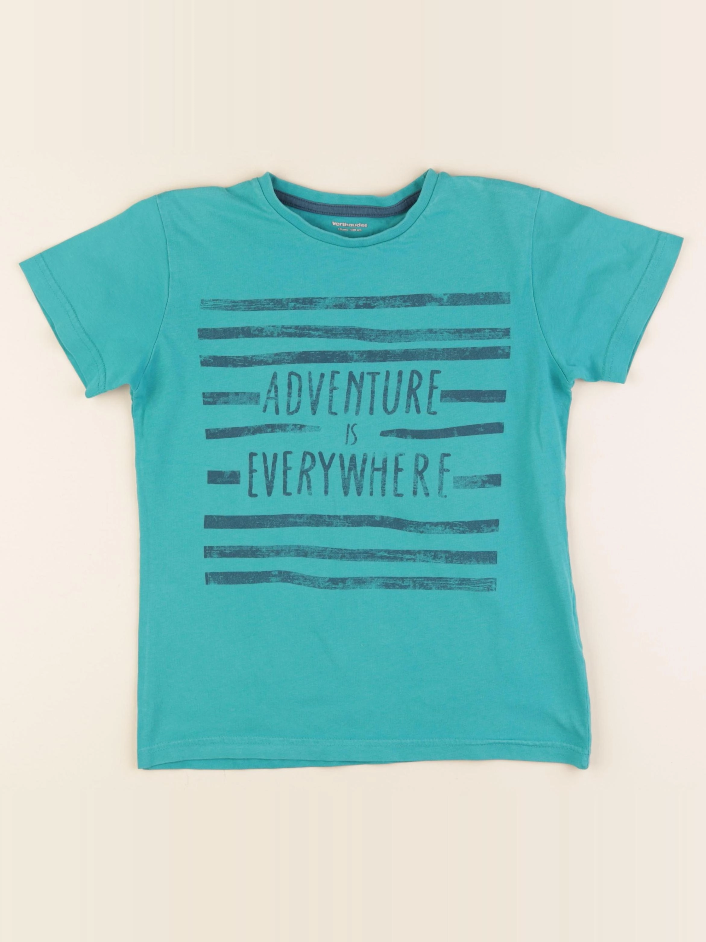 Vertbaudet - tee-shirt bleu - 10 ans