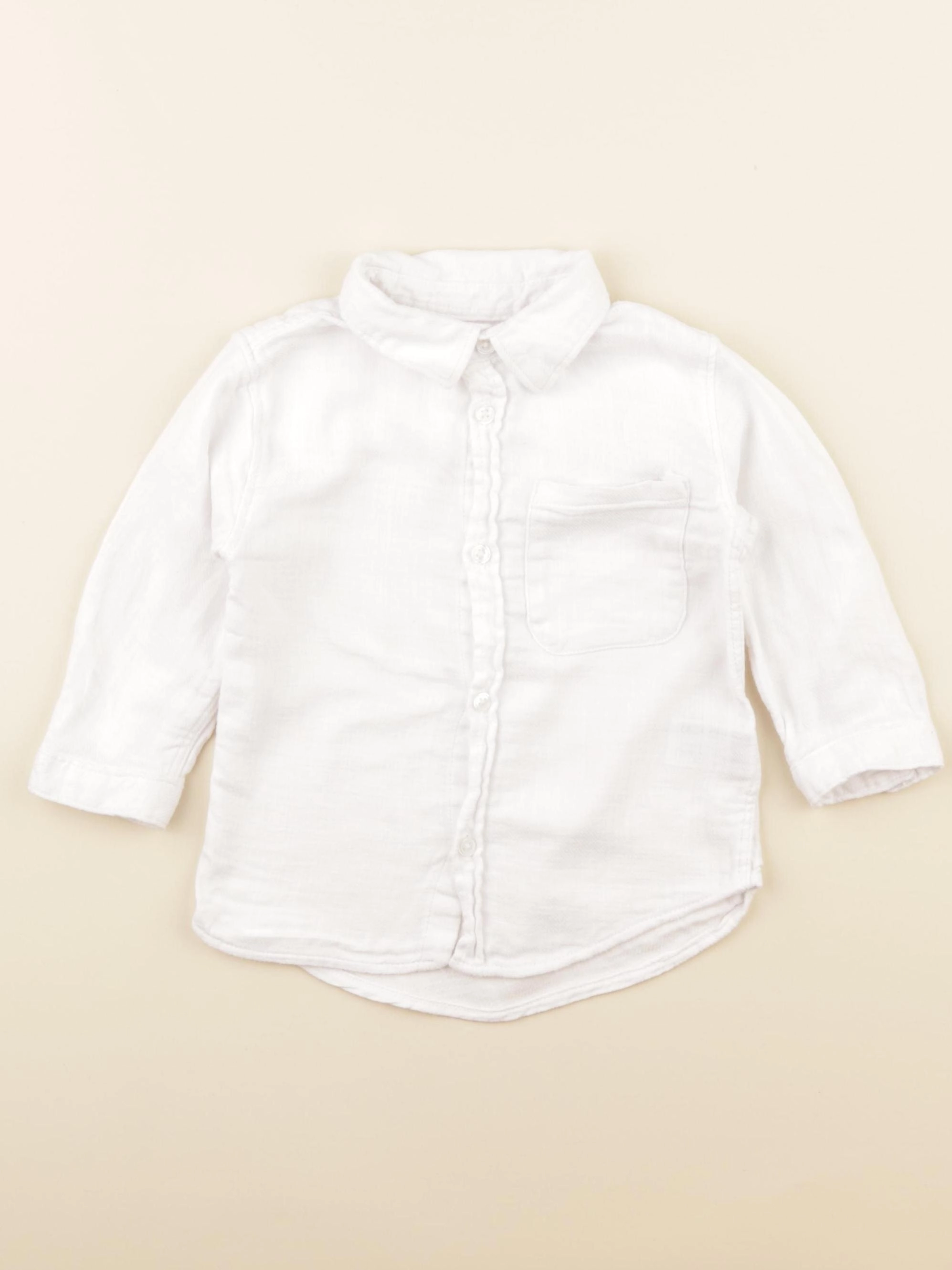 Zara - chemise blanc - 12/18 mois