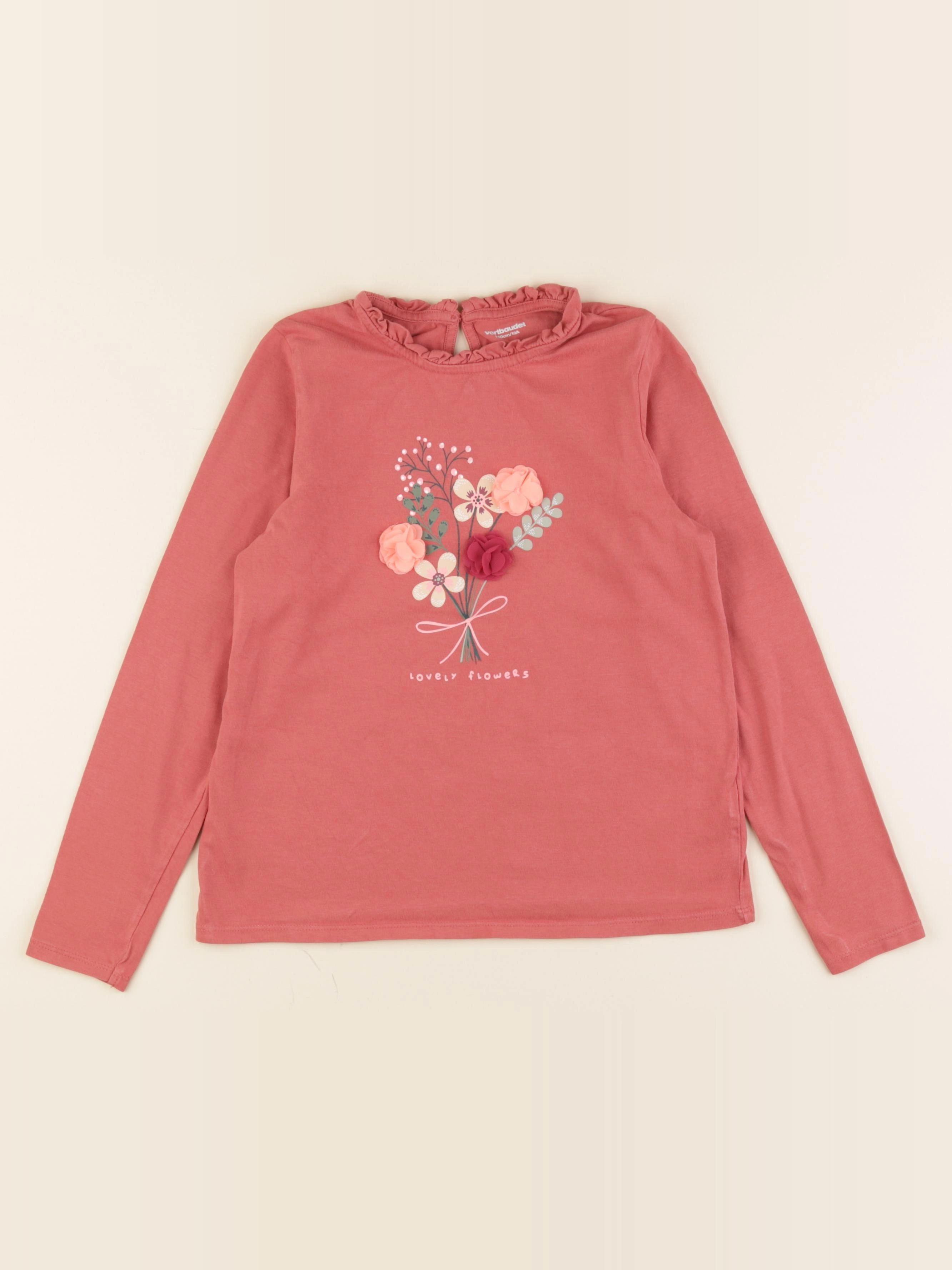 Vertbaudet - tee-shirt rose - 10 ans