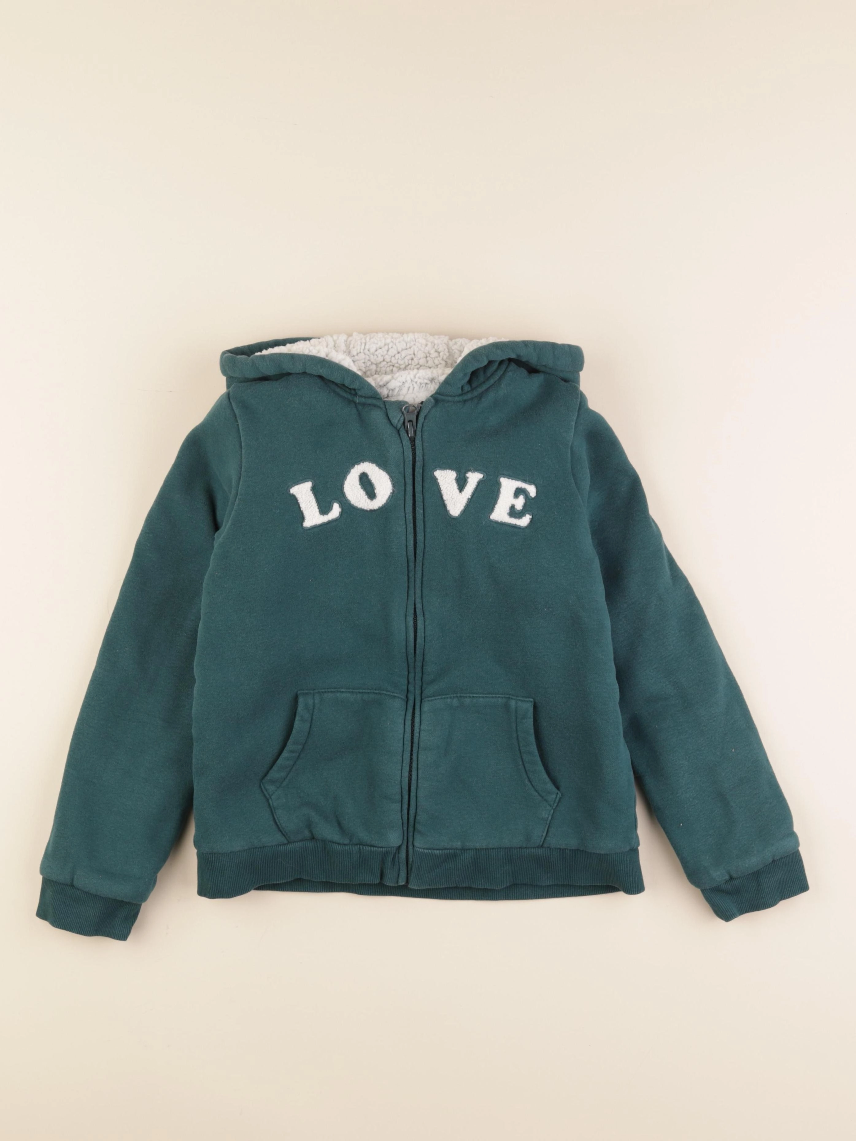 Vertbaudet - sweat vert - 10 ans