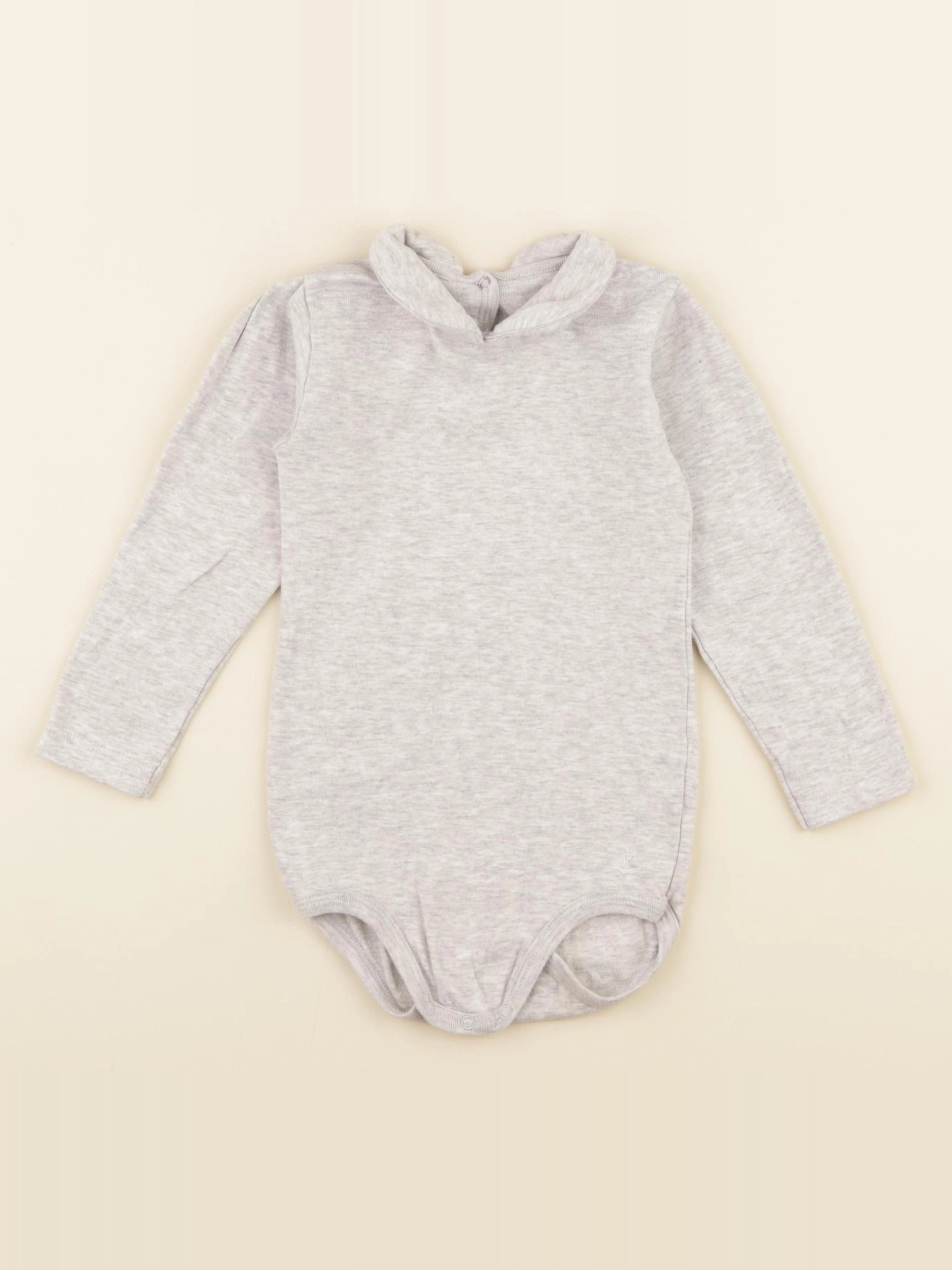 Petit Bateau - body tee-shirt gris - 36 mois