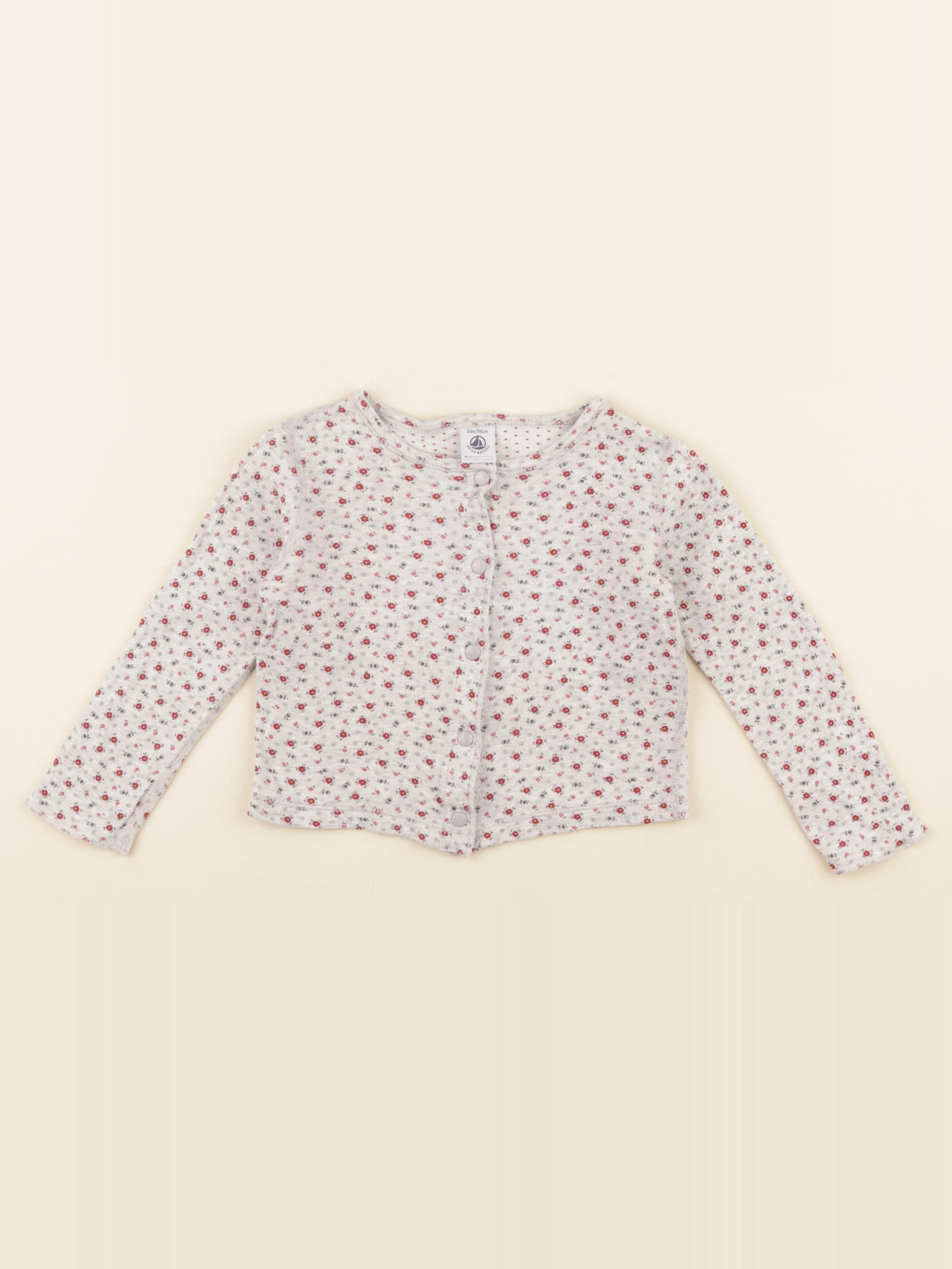 Petit Bateau - tee-shirt gris - 24 mois