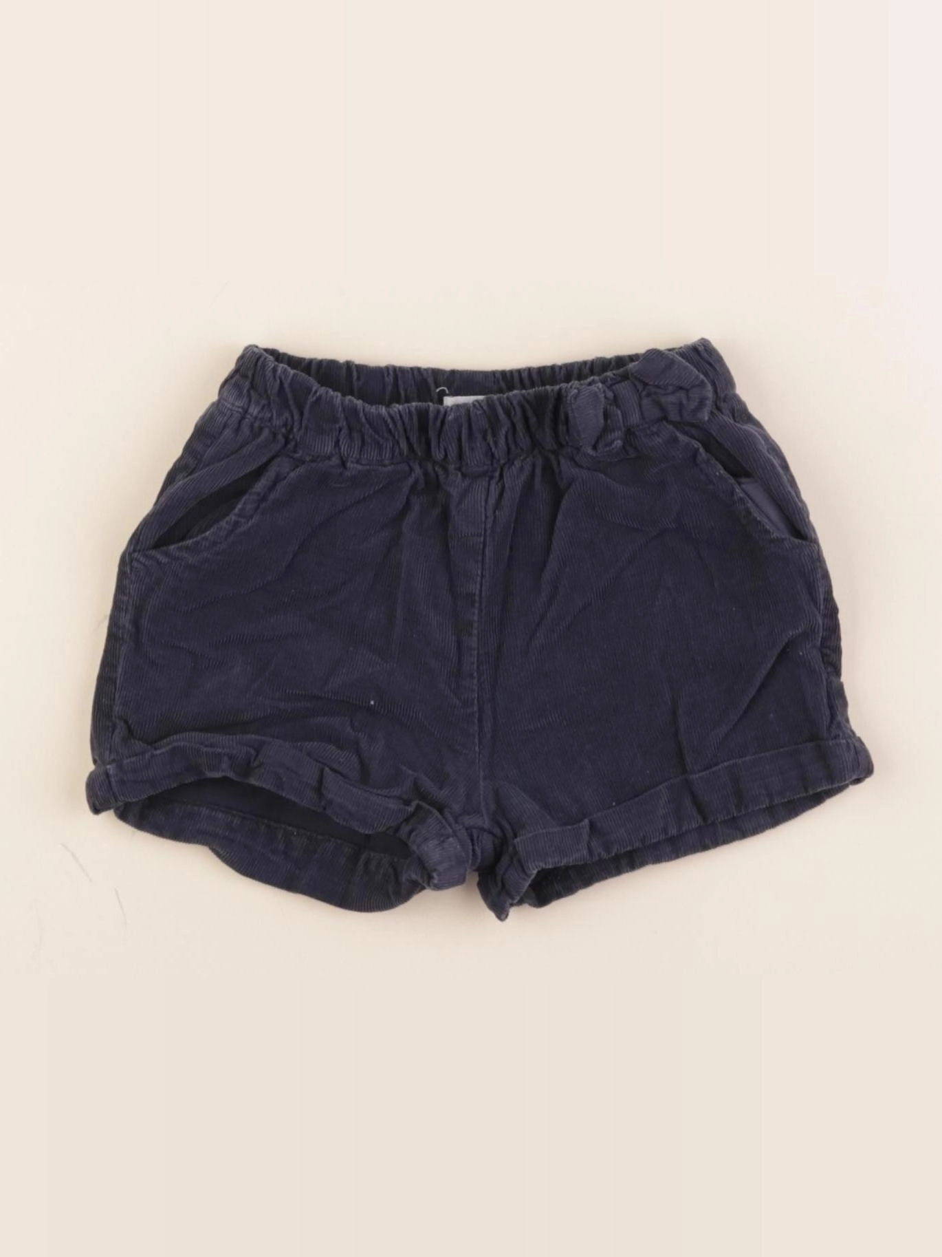 Vertbaudet - short doublé bleu - 9 mois