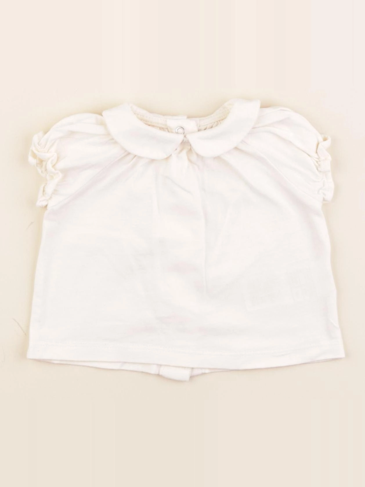 Vertbaudet - tee-shirt beige - 3 mois