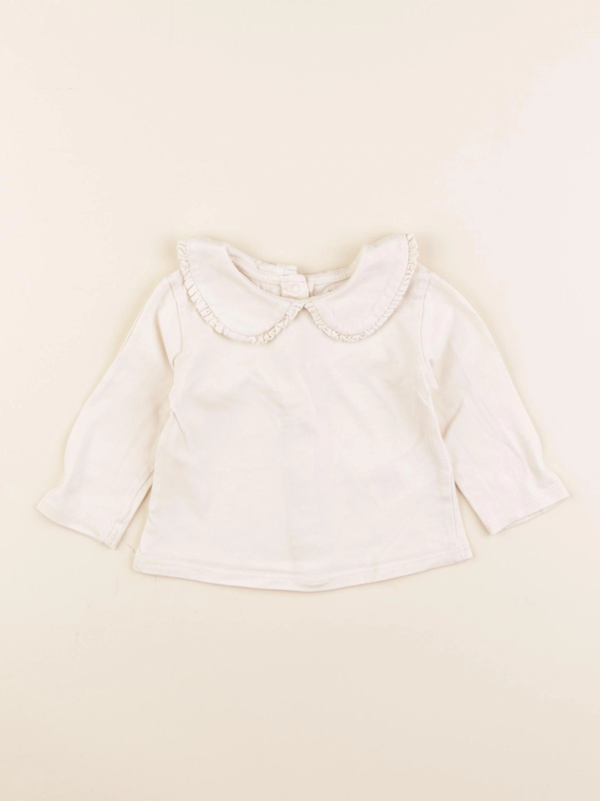 Vertbaudet - tee-shirt beige - 9 mois