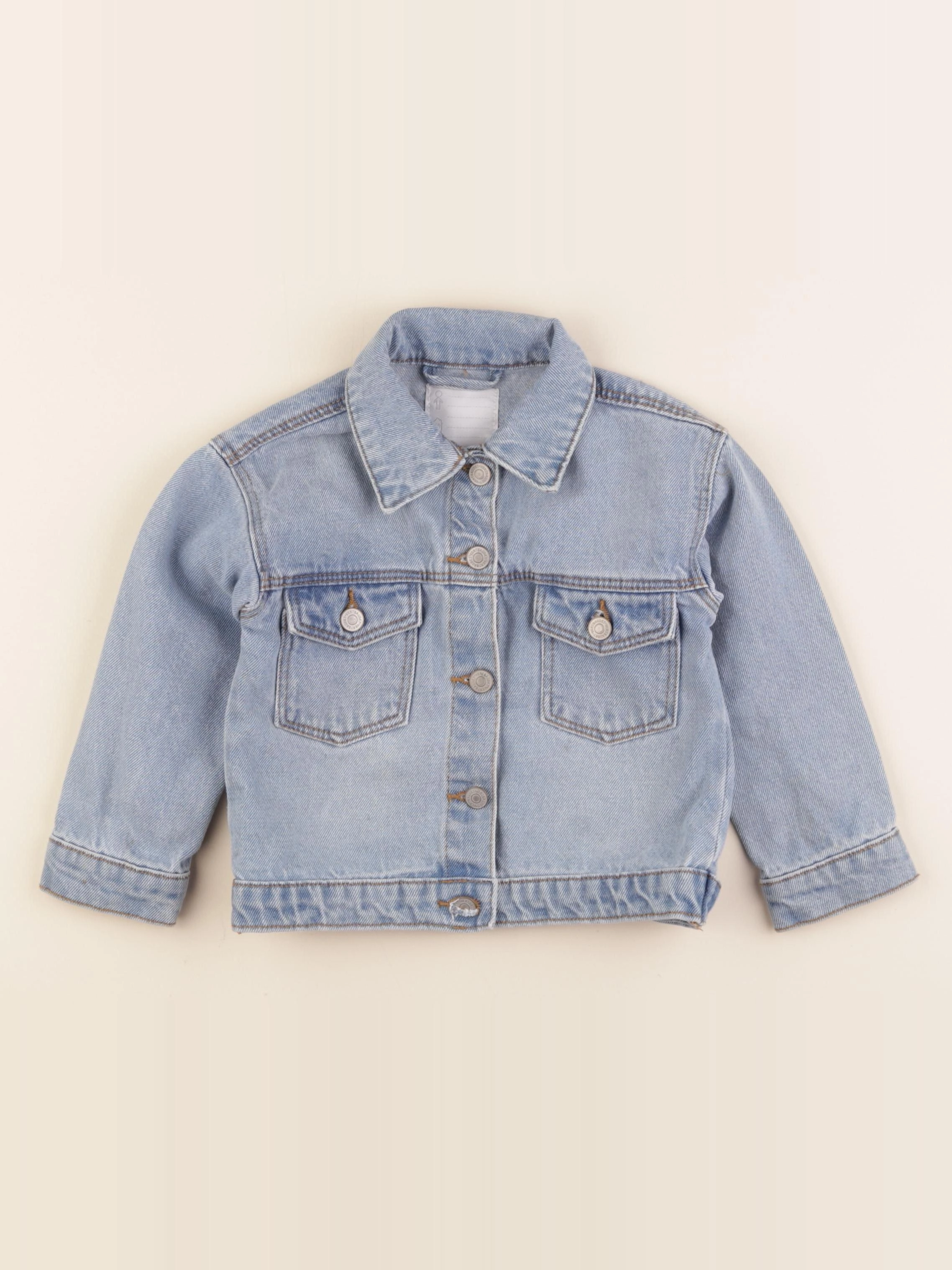 Vertbaudet - veste imprimé au dos bleu - 3 ans