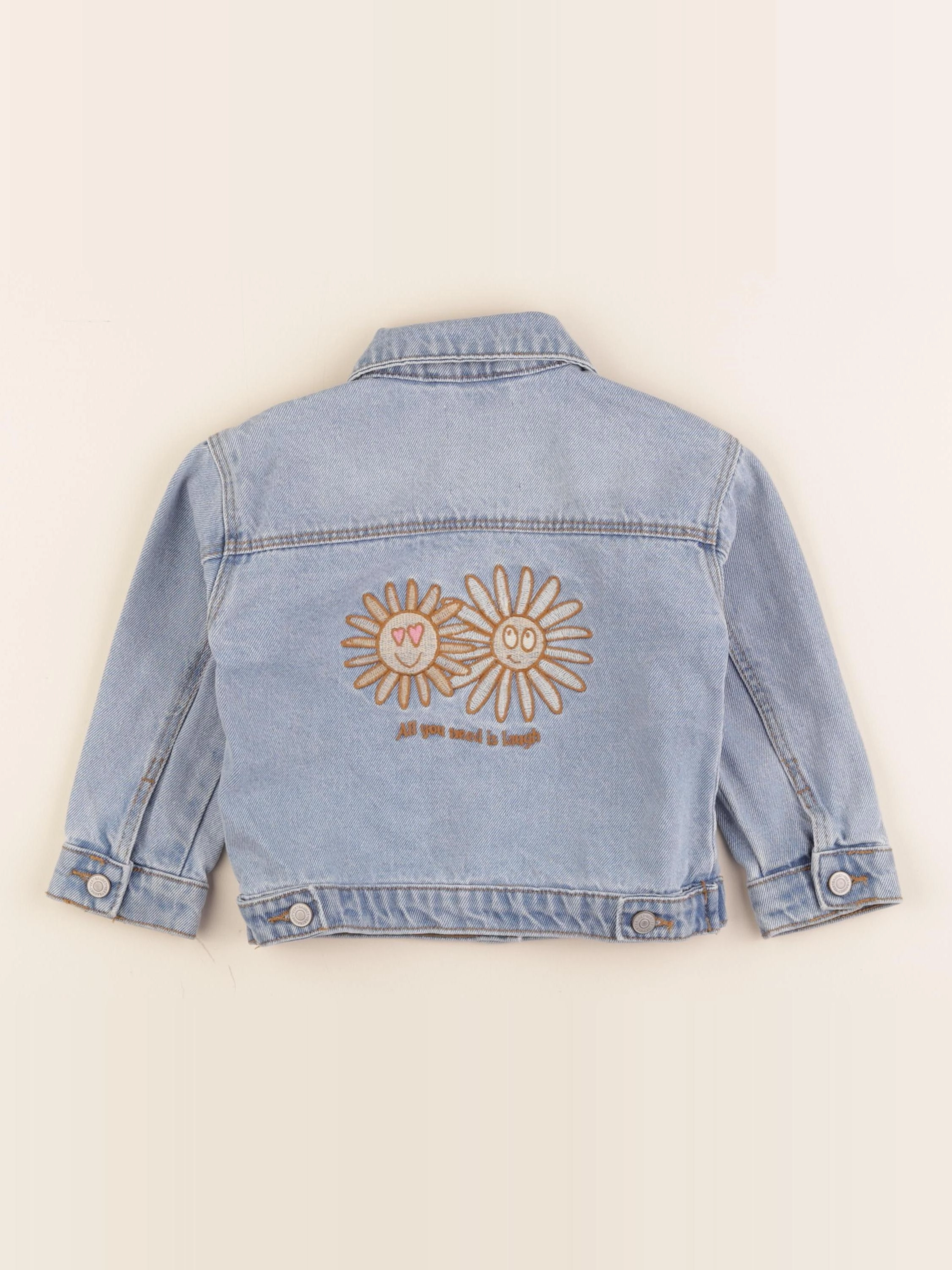 Vertbaudet - veste imprimé au dos bleu - 3 ans