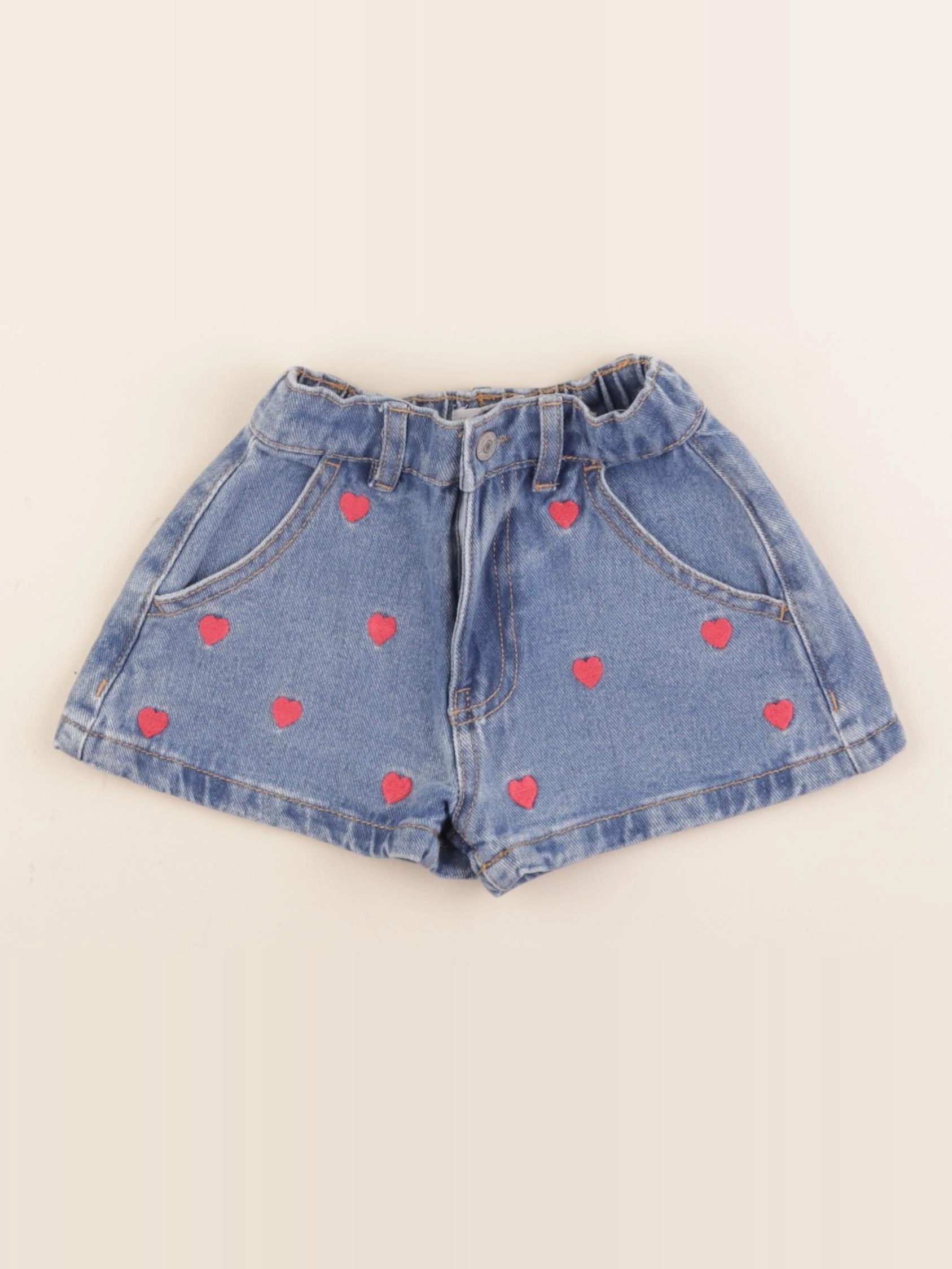 Vertbaudet - short bleu, rouge - 3 ans